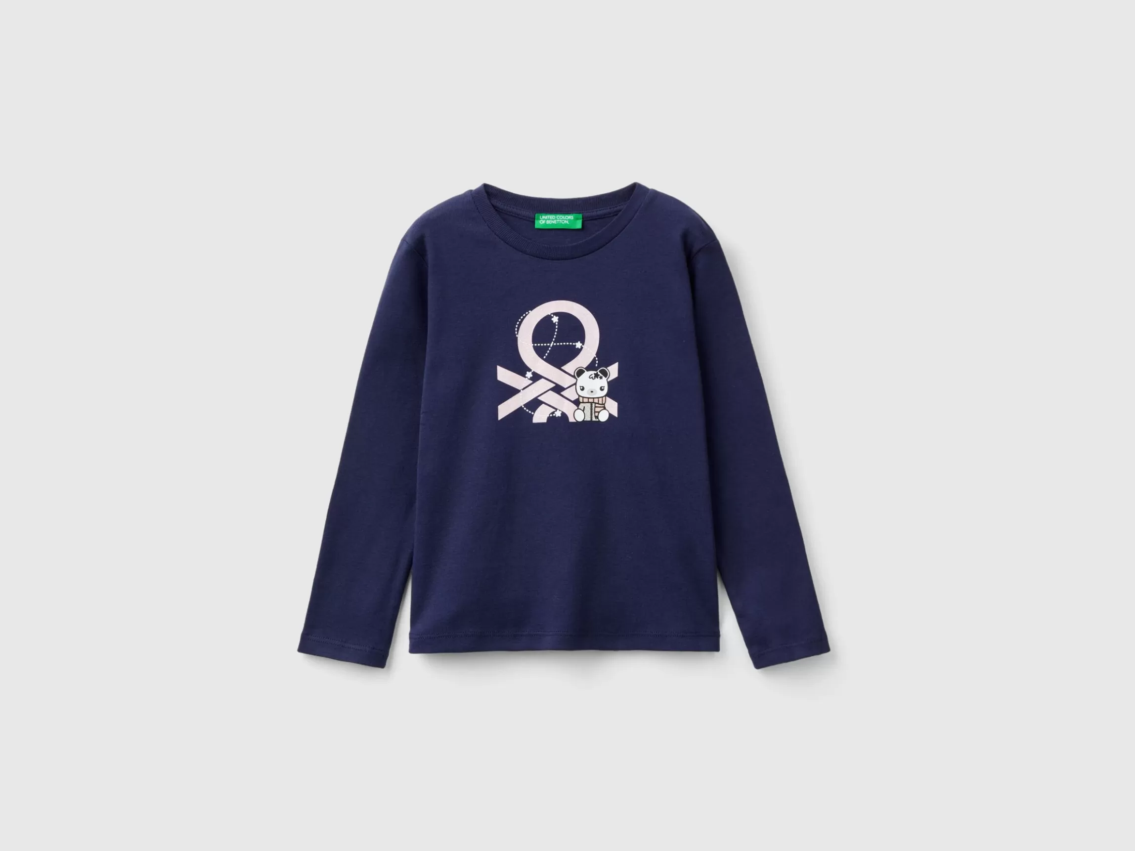 United Colors of Benetton Organic cotton t-shirt with glittery print