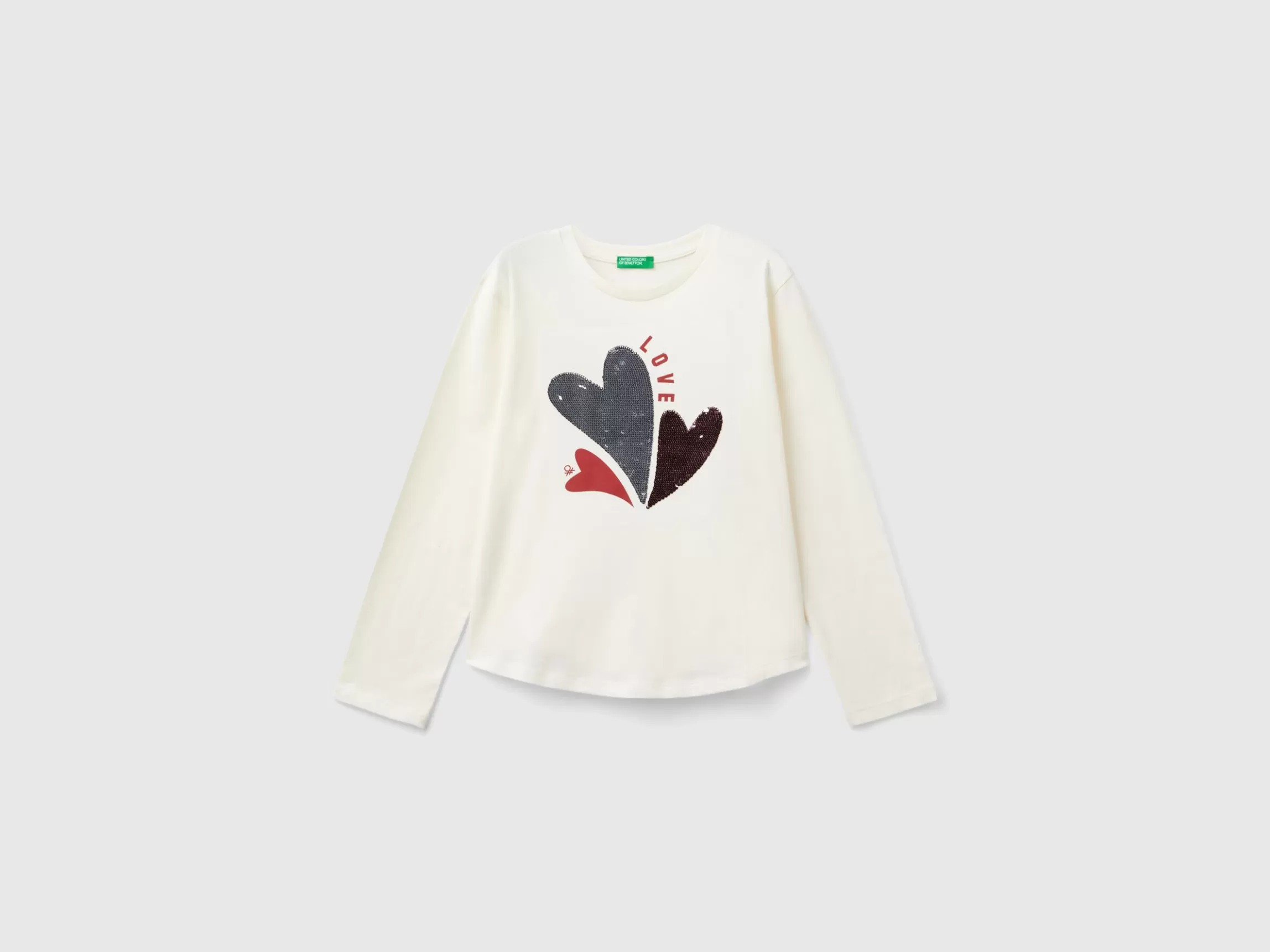 United Colors of Benetton Organic cotton t-shirt with sequins