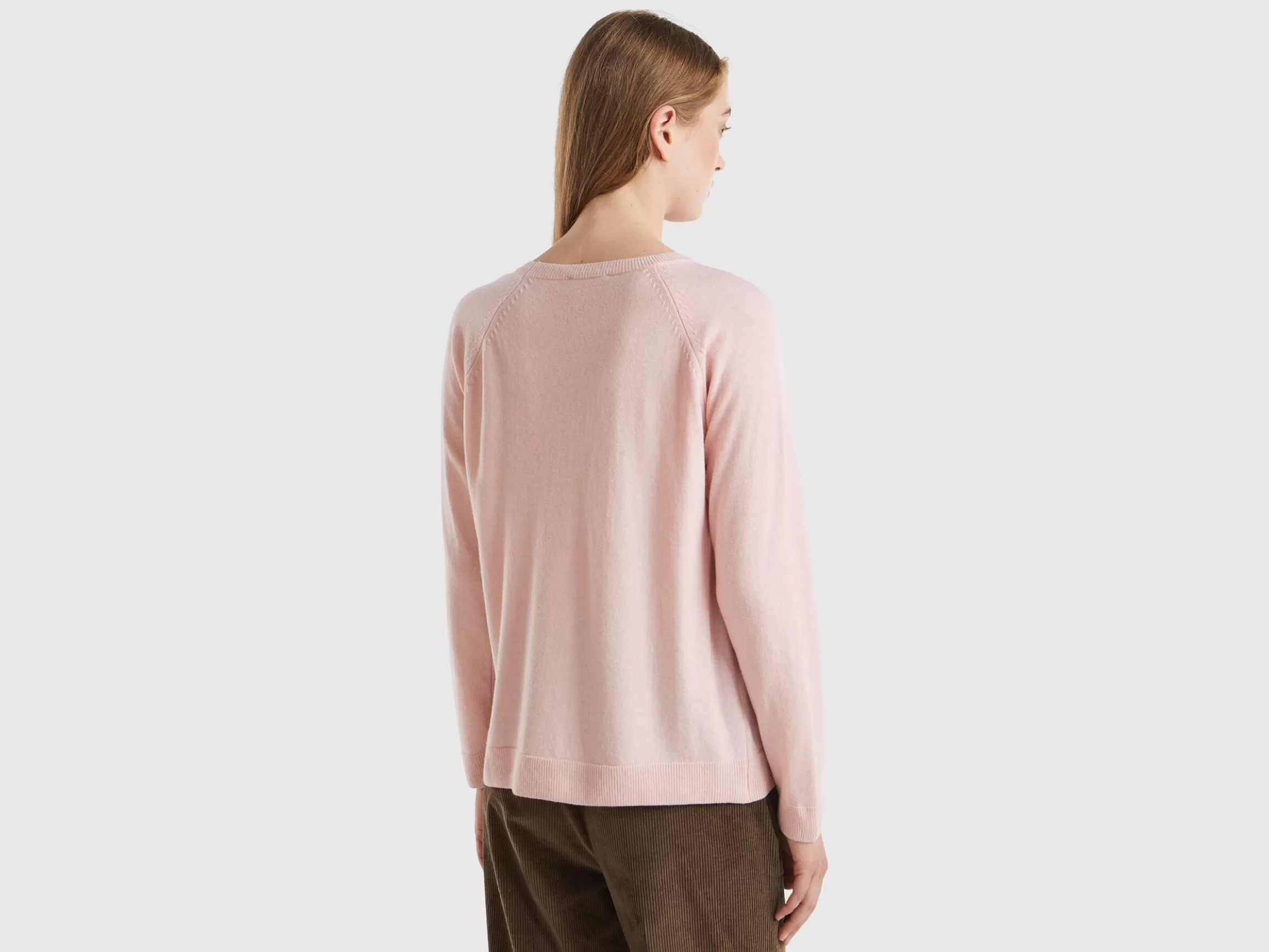 United Colors of Benetton crew neck sweater in wool and cashmere blend