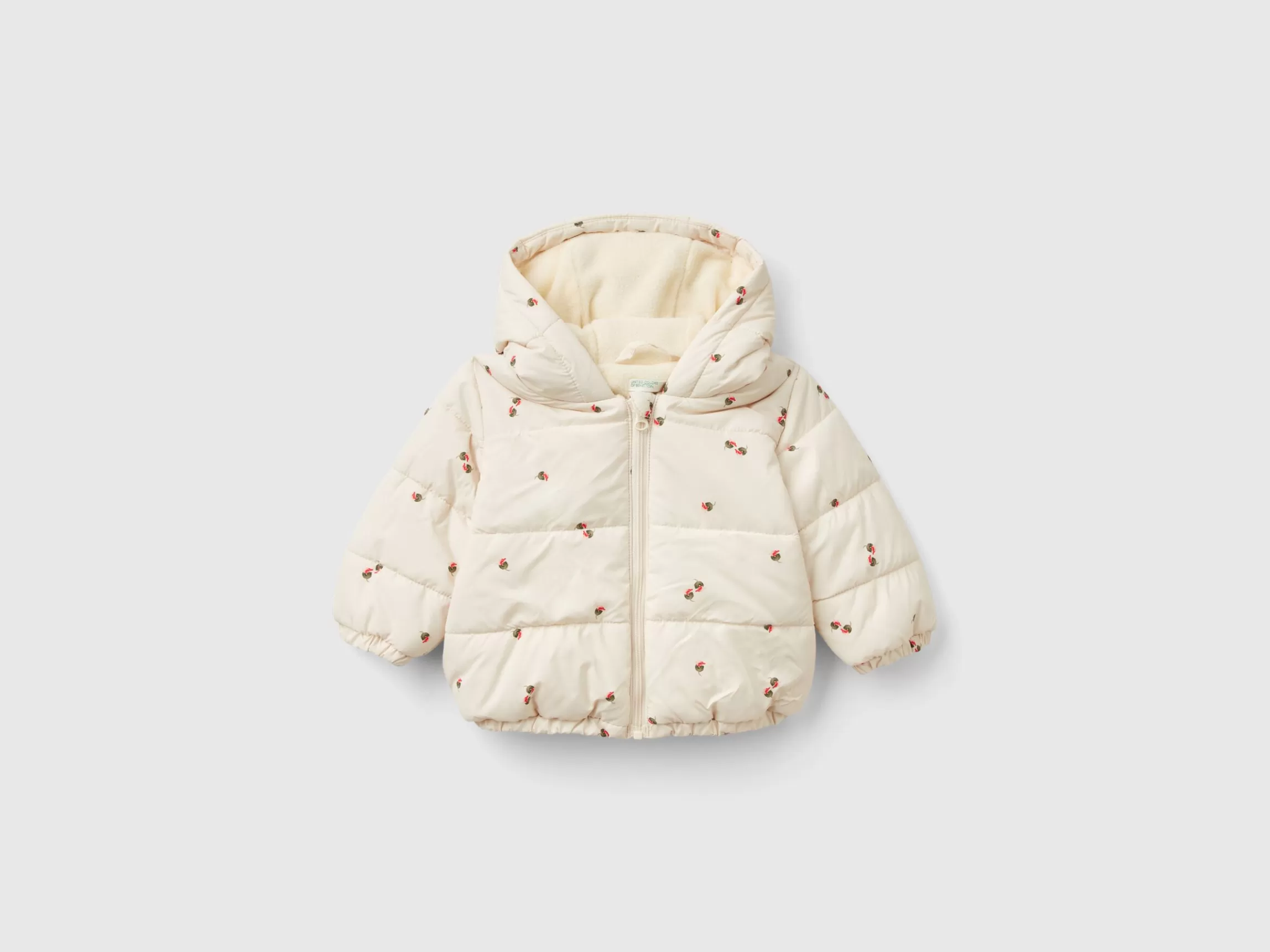 United Colors of Benetton Patterned jacket with zip and hood