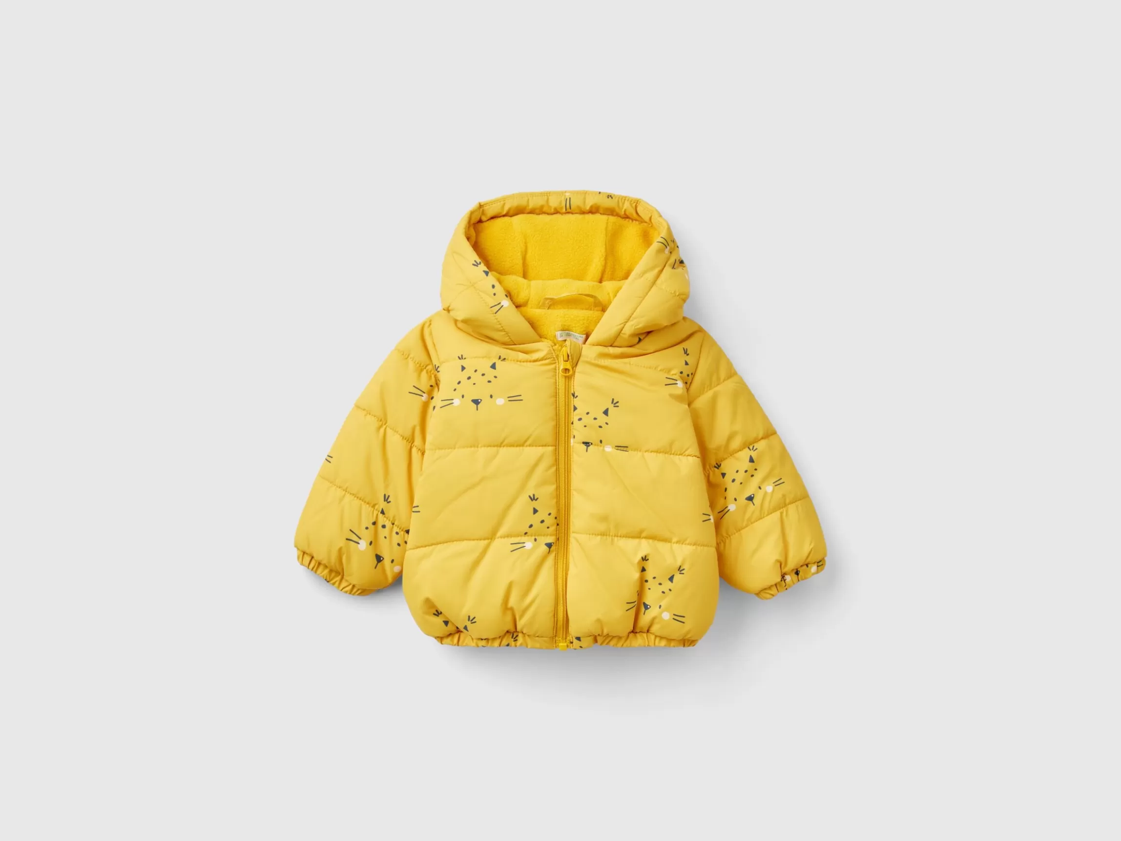 United Colors of Benetton Patterned jacket with zip and hood