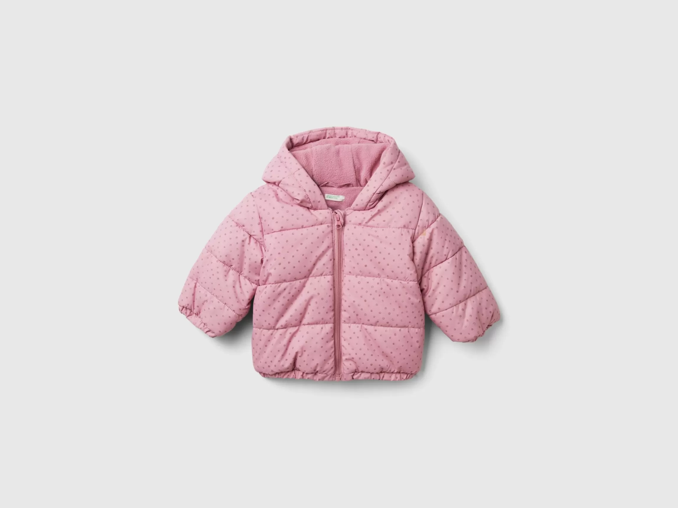 United Colors of Benetton Patterned jacket with zip and hood