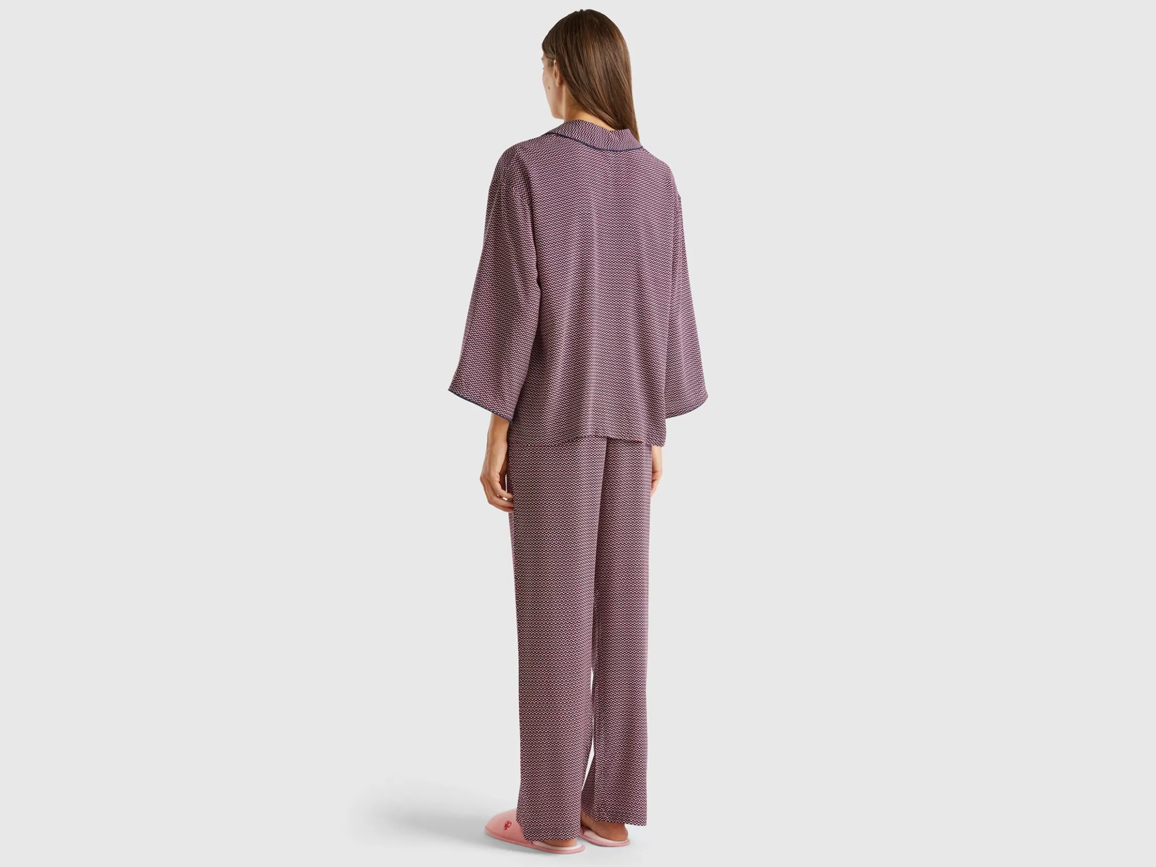 United Colors of Benetton Patterned pyjamas in pure viscose