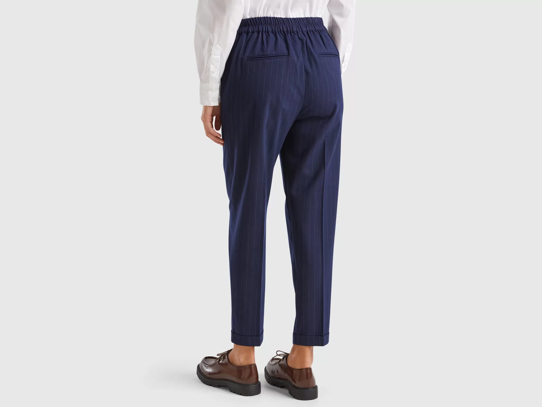 United Colors of Benetton Pinstripe flannel trousers