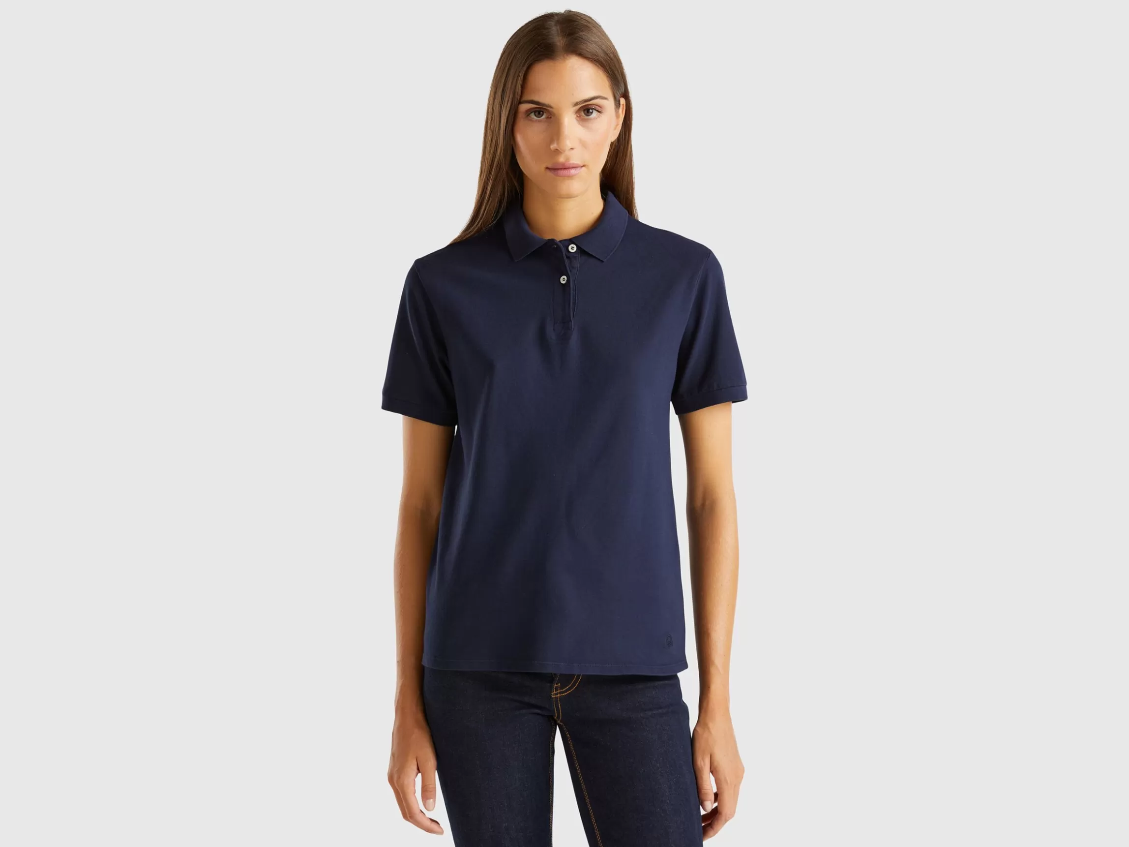 United Colors of Benetton Polo in stretch organic cotton