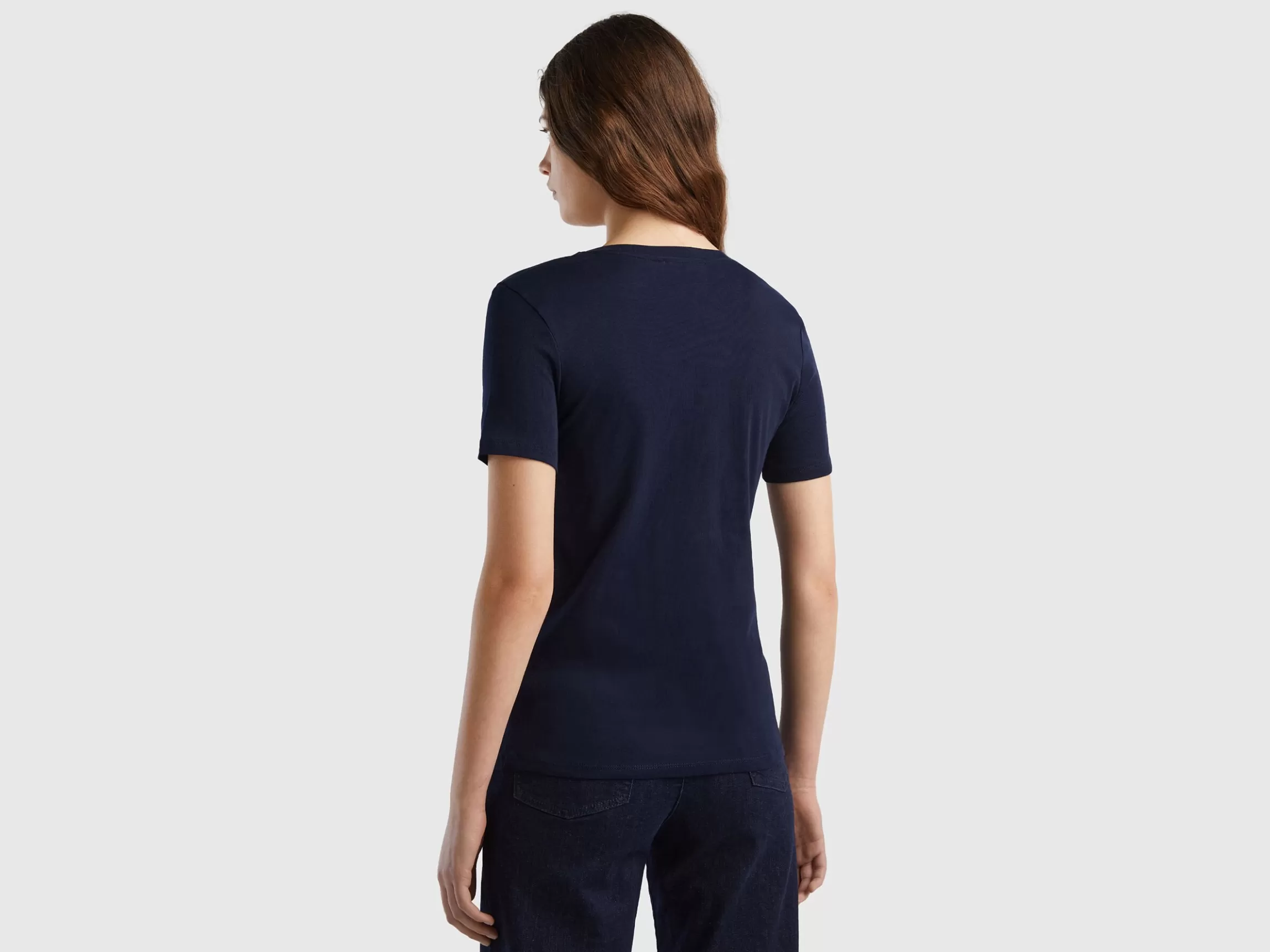 United Colors of Benetton Pure cotton t-shirt with V-neck