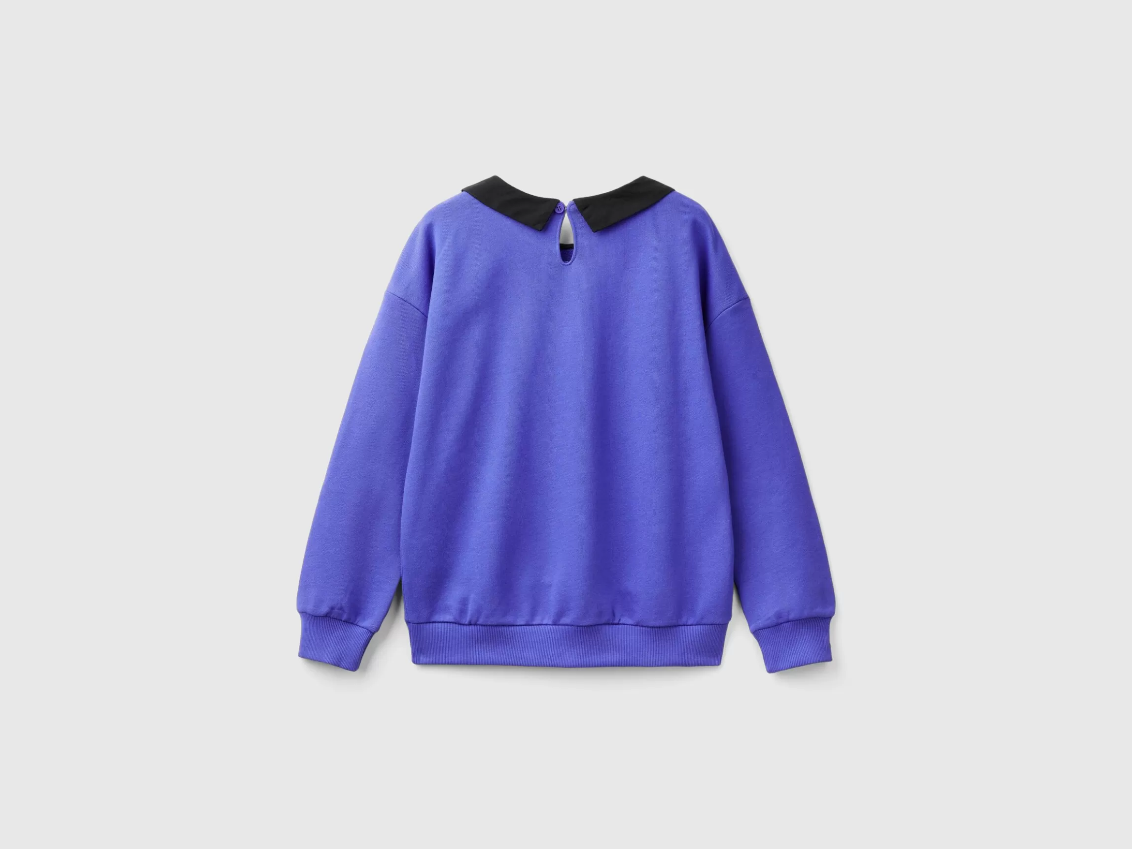 United Colors of Benetton Purple Wednesday Addams collared sweatshirt