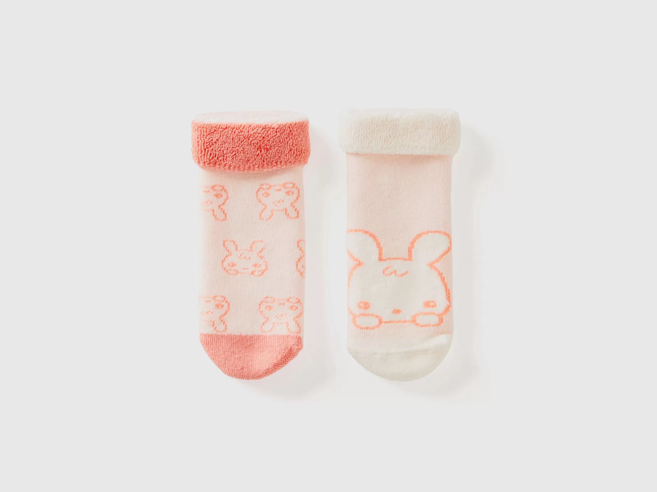 United Colors of Benetton Set of non-slip socks with bunnies