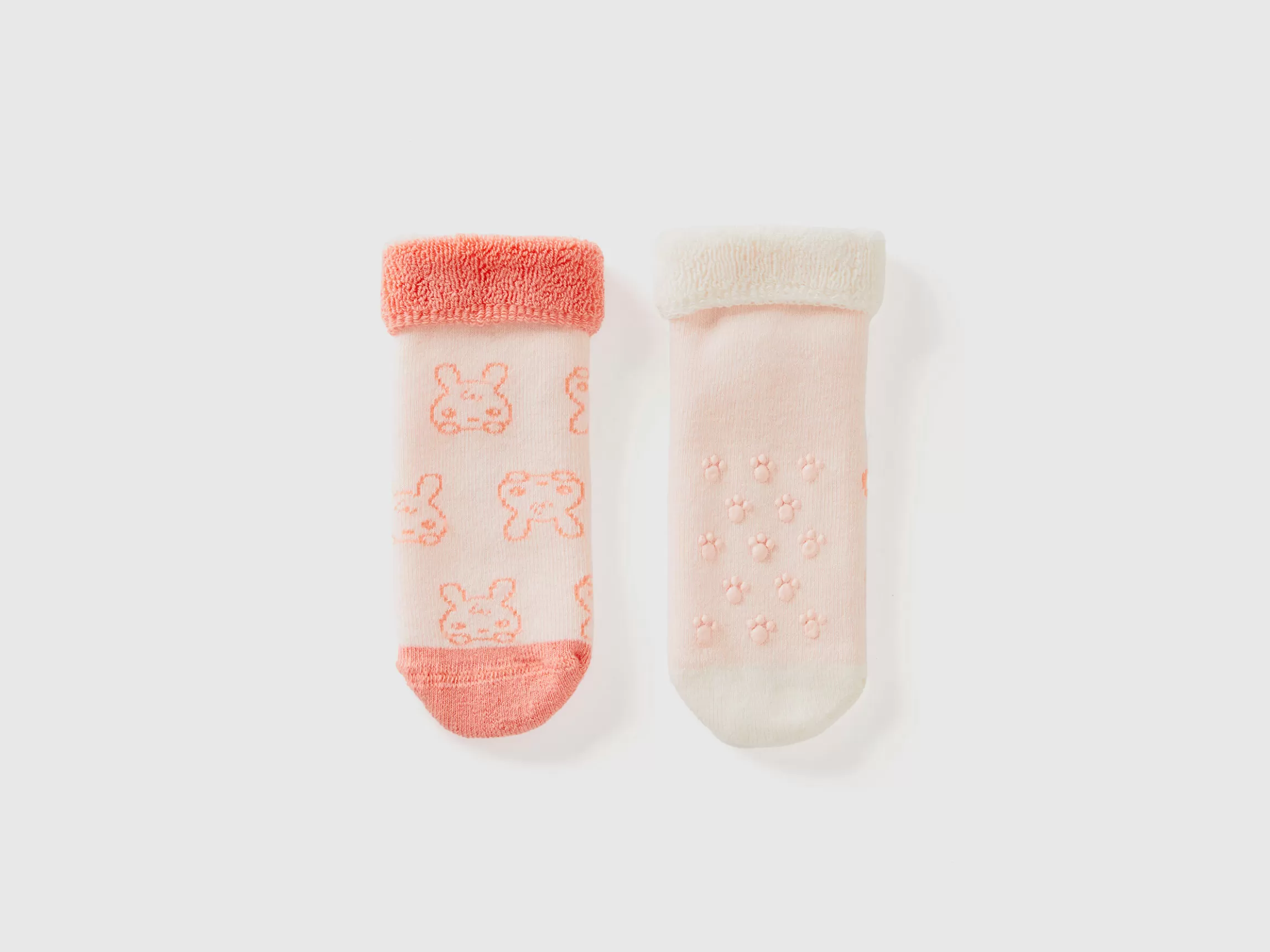 United Colors of Benetton Set of non-slip socks with bunnies