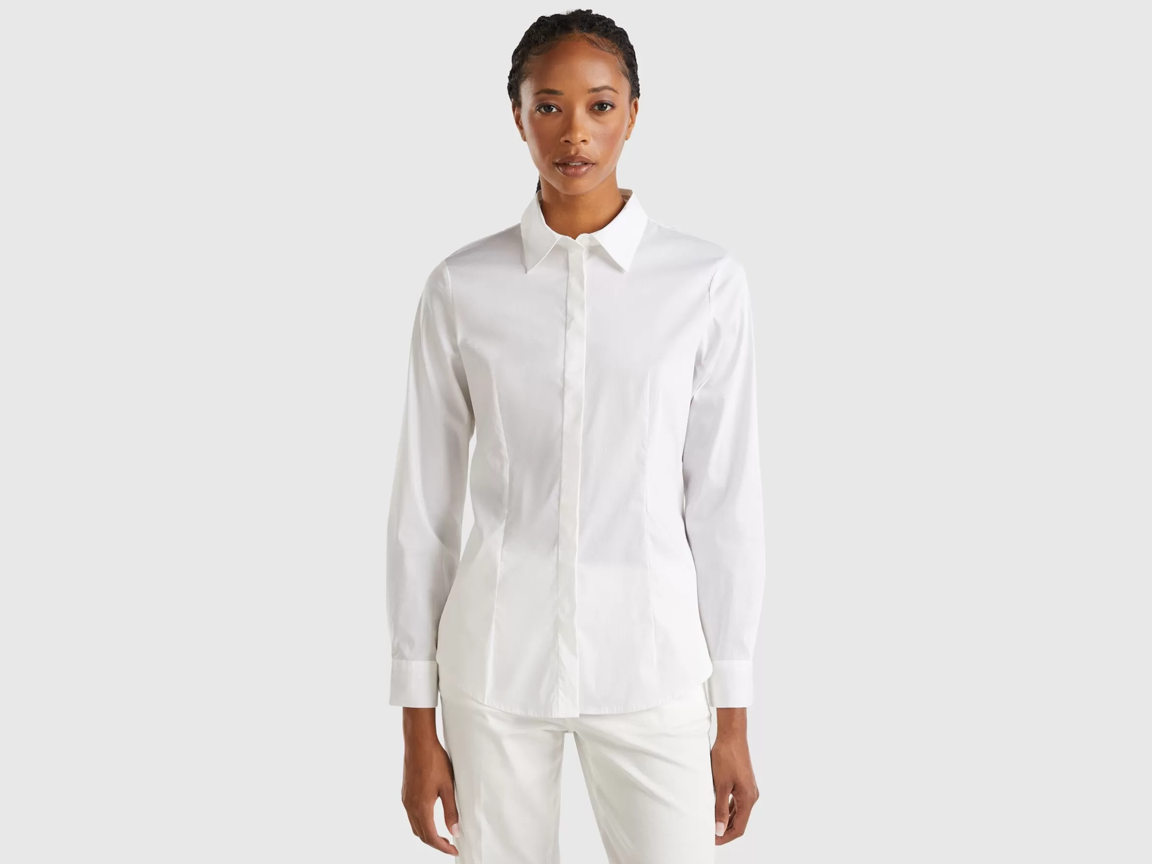 United Colors of Benetton Shirt in stretch cotton blend
