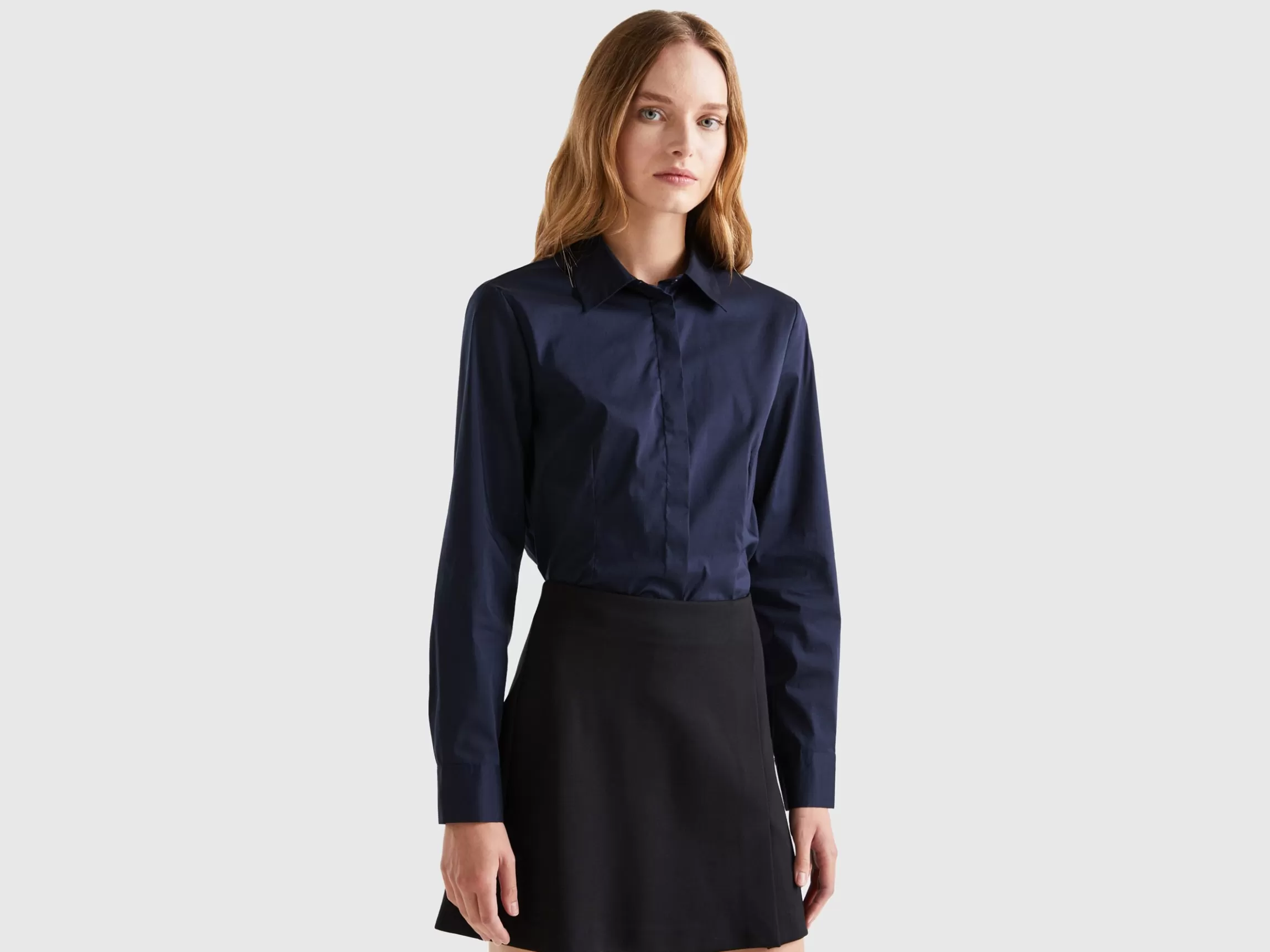 United Colors of Benetton Shirt in stretch cotton blend