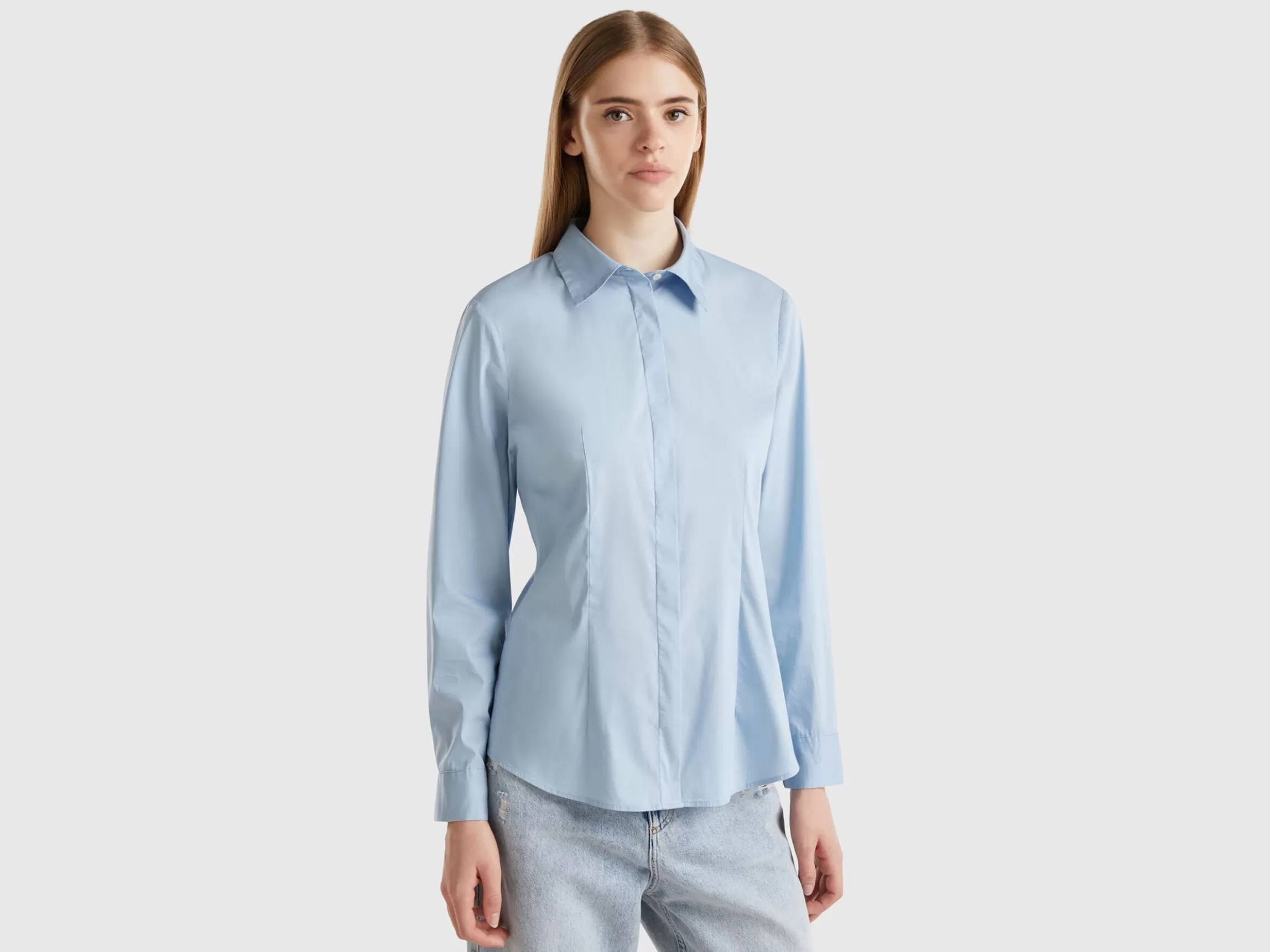 United Colors of Benetton Shirt in stretch cotton blend