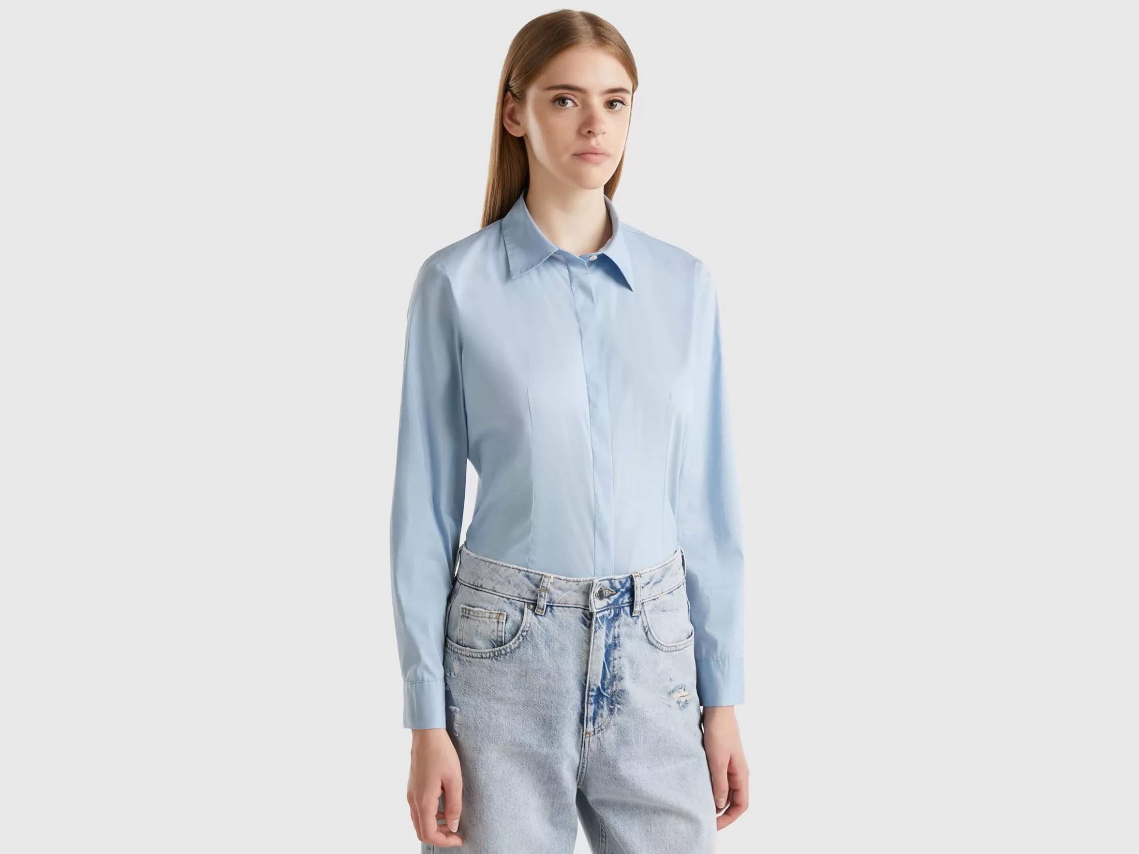 United Colors of Benetton Shirt in stretch cotton blend
