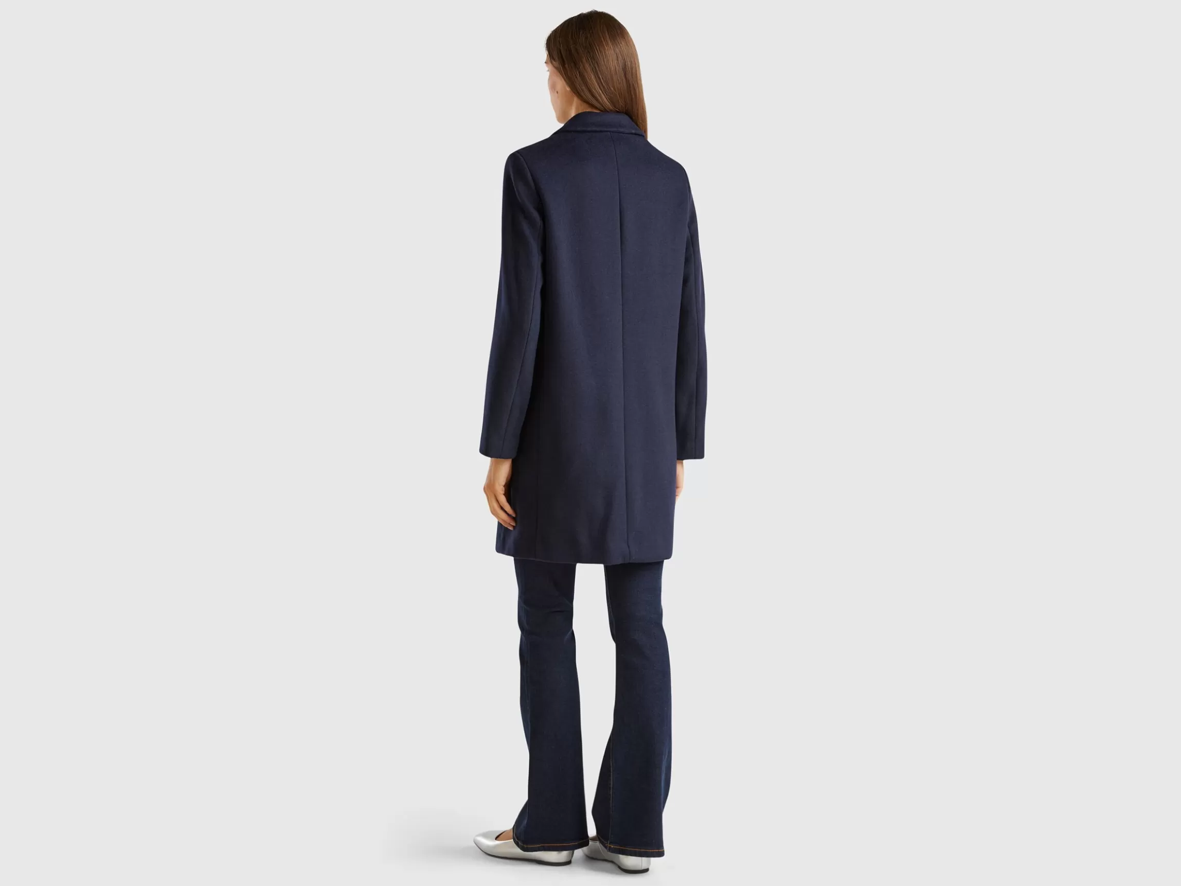 United Colors of Benetton Short coat in wool blend cloth