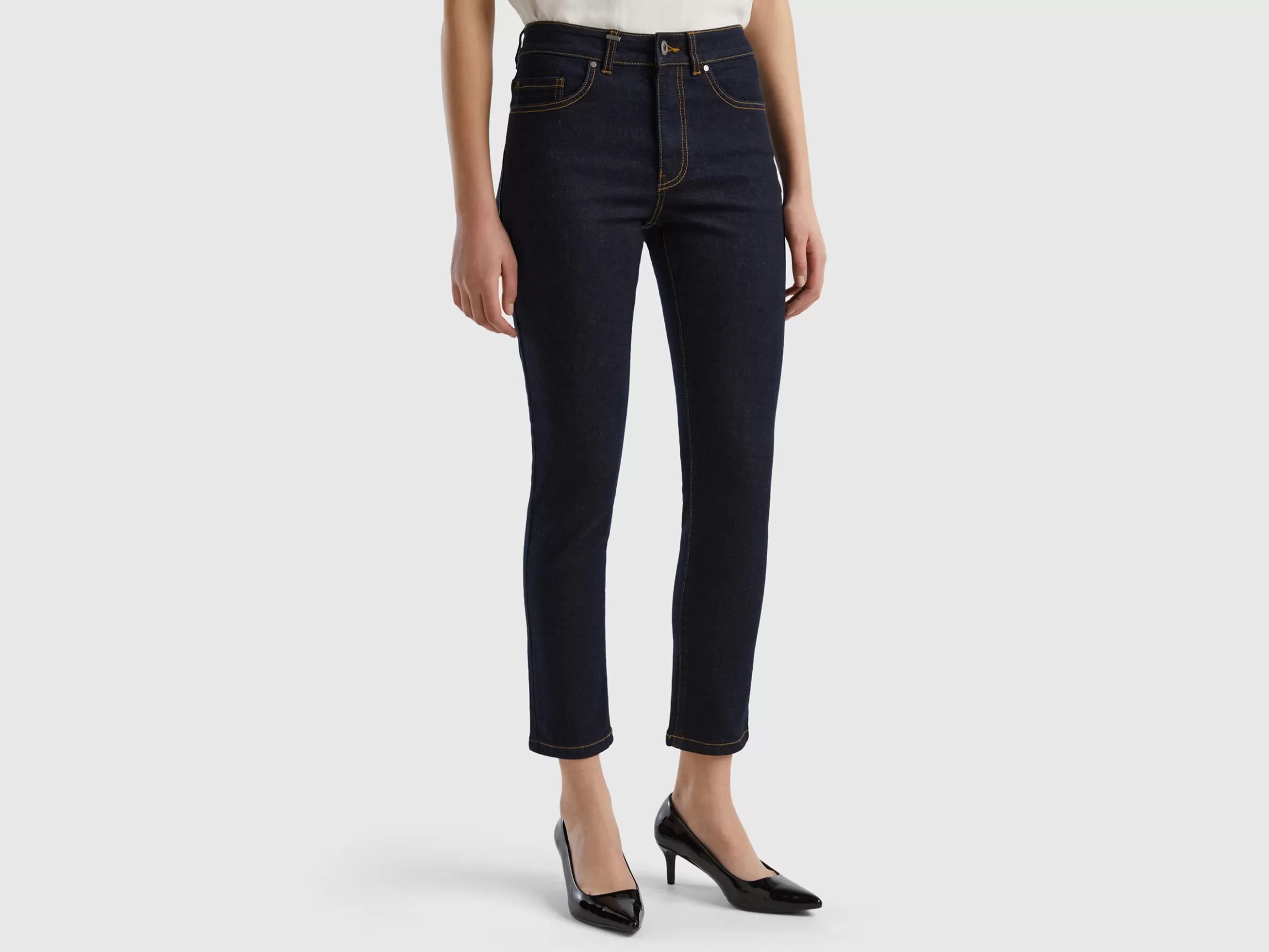 United Colors of Benetton Slim fit high-waisted jeans