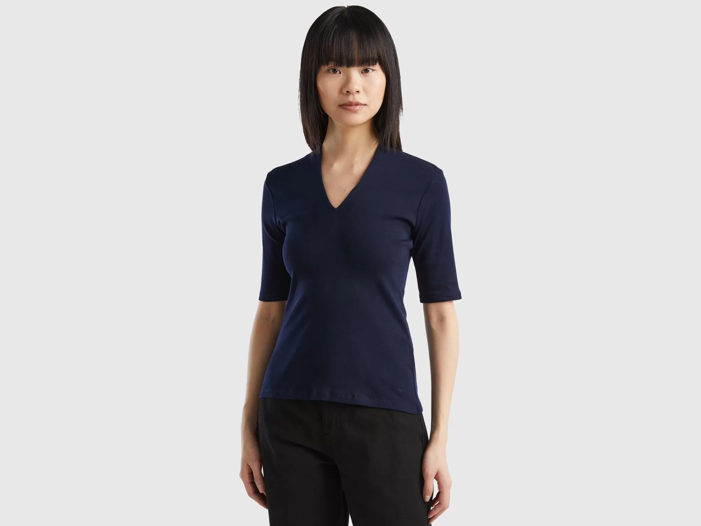 United Colors of Benetton Slim fit t-shirt in long fiber cotton