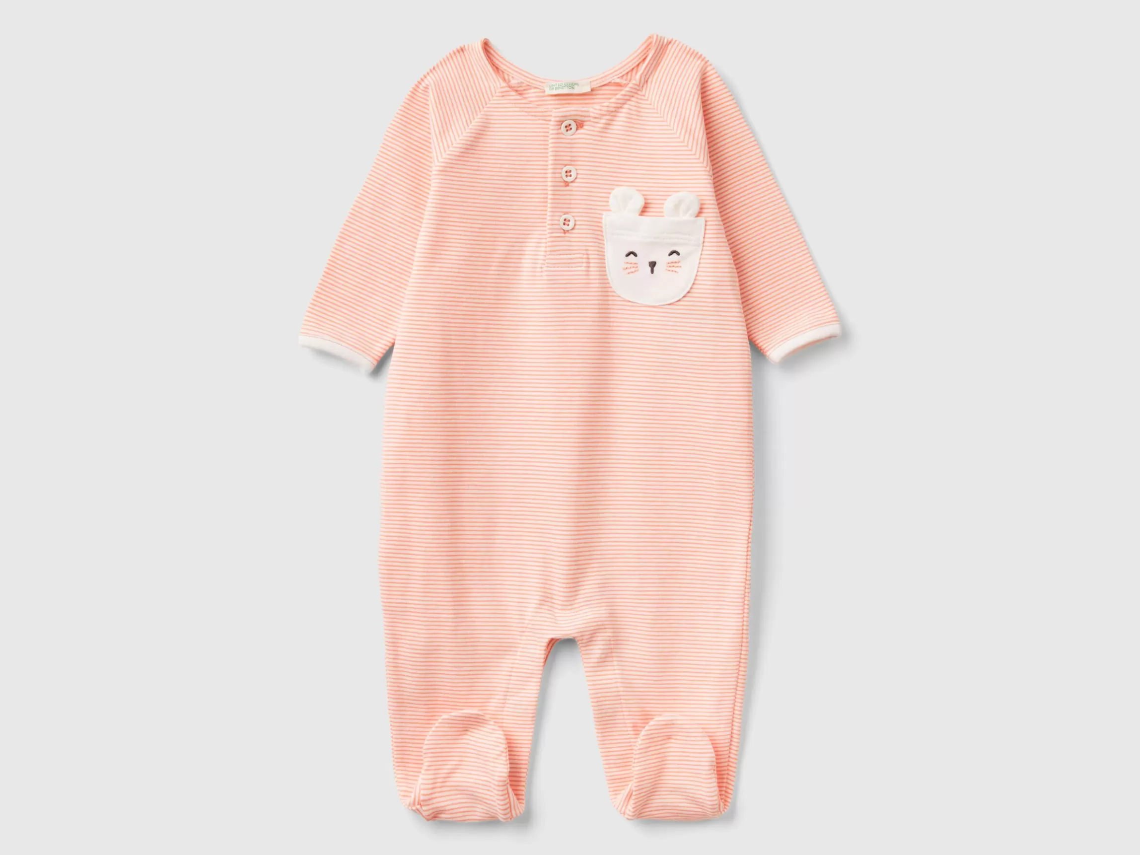 United Colors of Benetton Striped jumpsuit with pocket