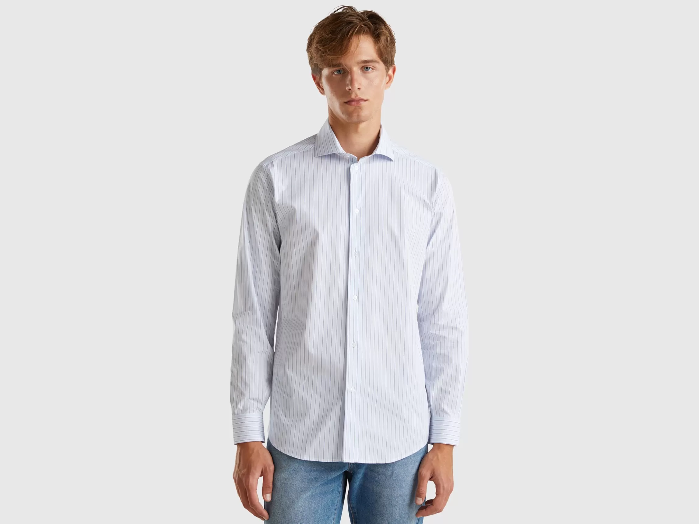 United Colors of Benetton Striped shirt in stretch cotton