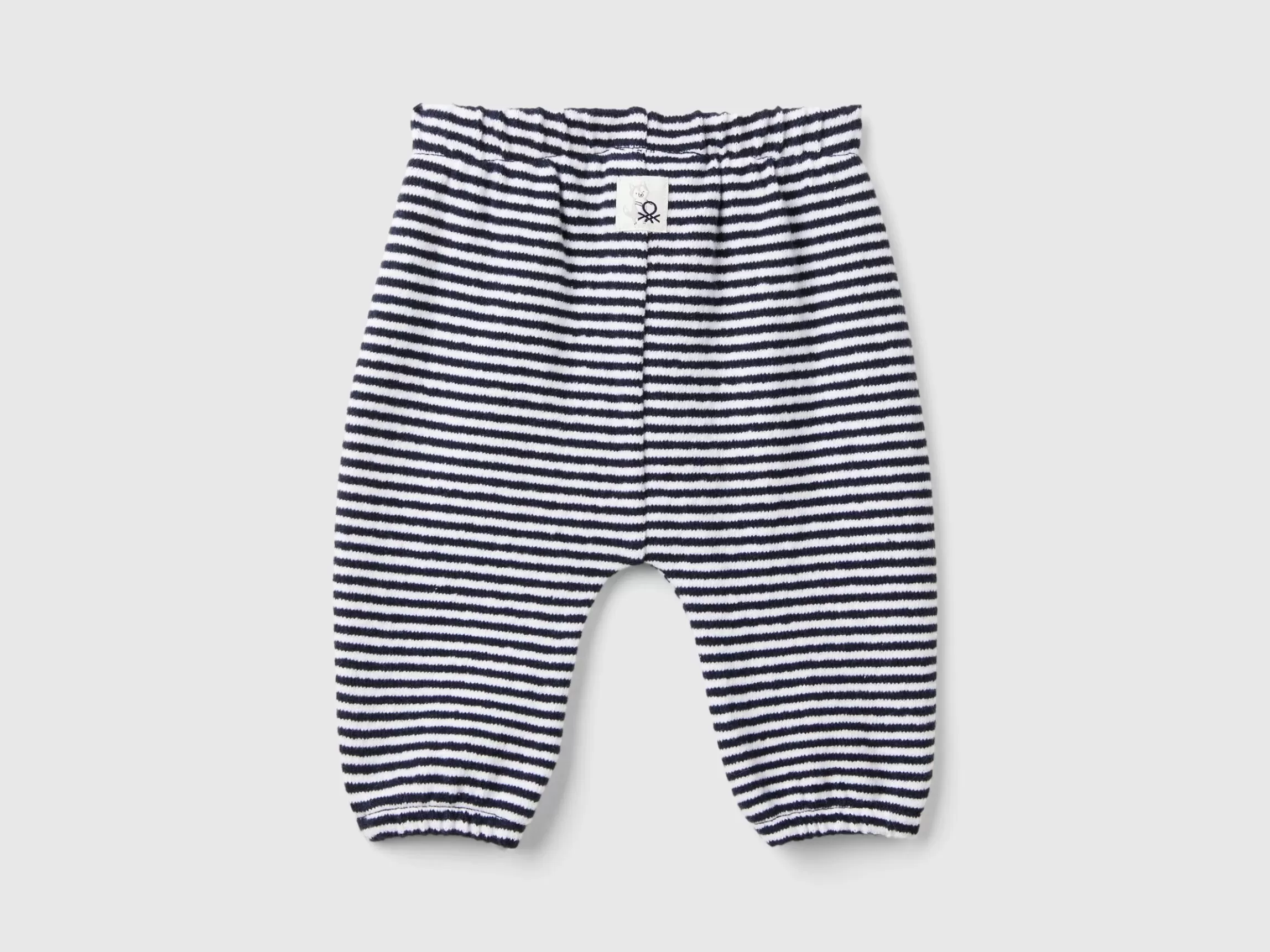 United Colors of Benetton Striped trousers in a recycled cotton blend