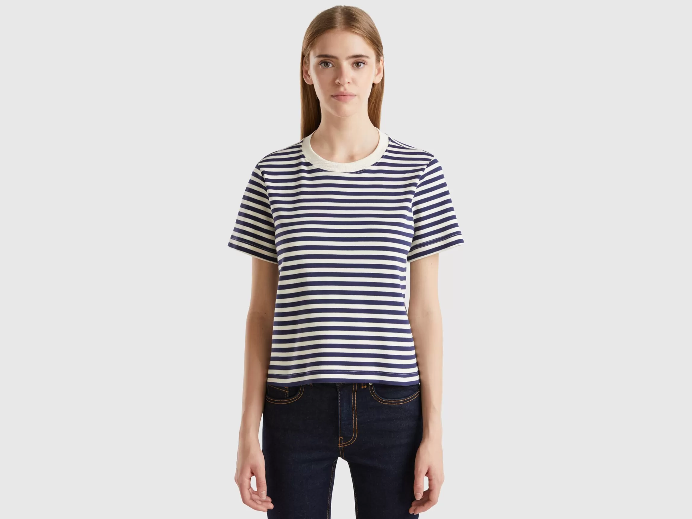 United Colors of Benetton Striped t-shirt in warm cotton