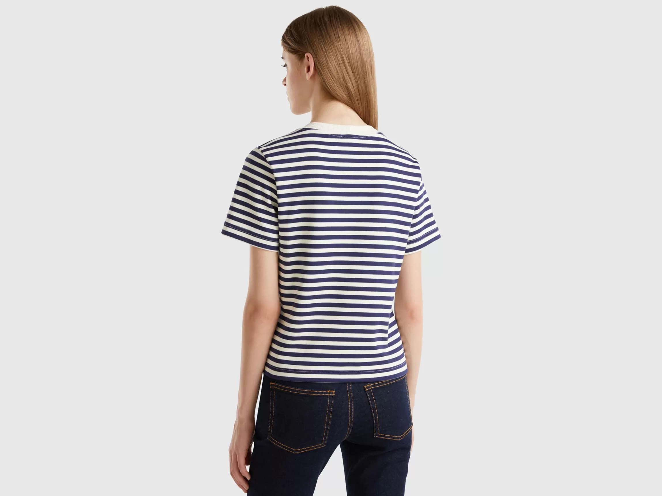 United Colors of Benetton Striped t-shirt in warm cotton