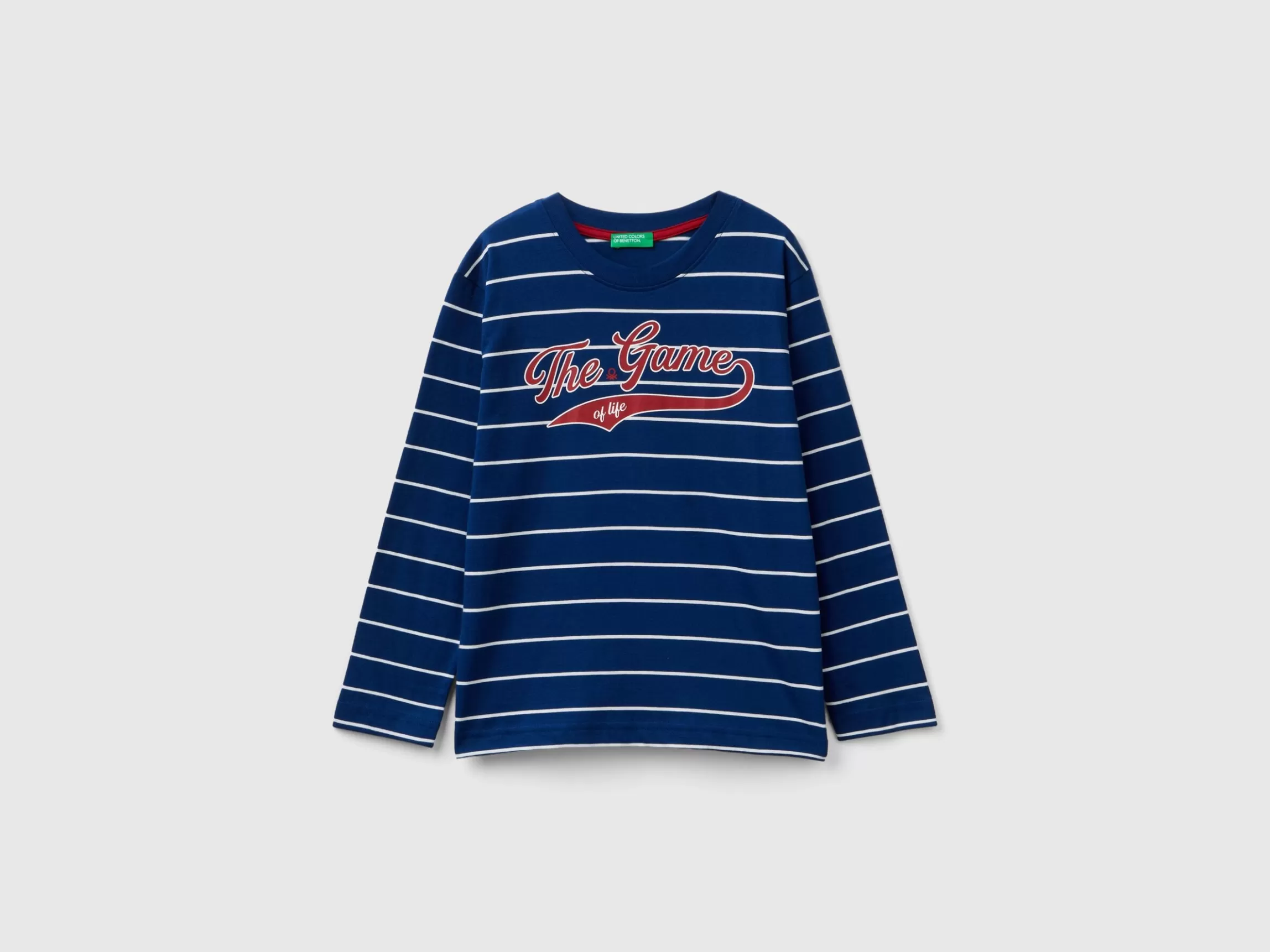 United Colors of Benetton Striped t-shirt with slogan