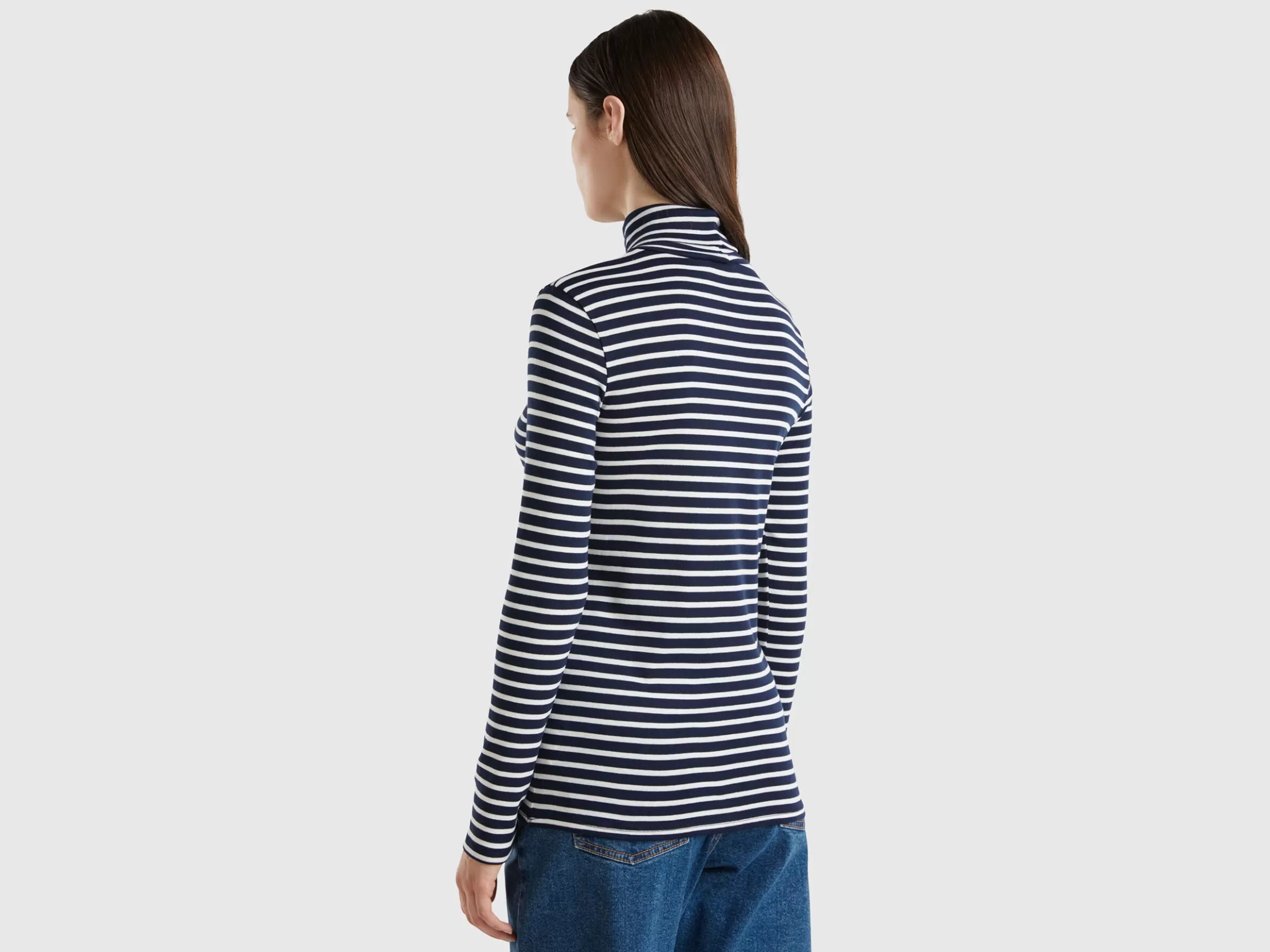 United Colors of Benetton Striped turtleneck t-shirt