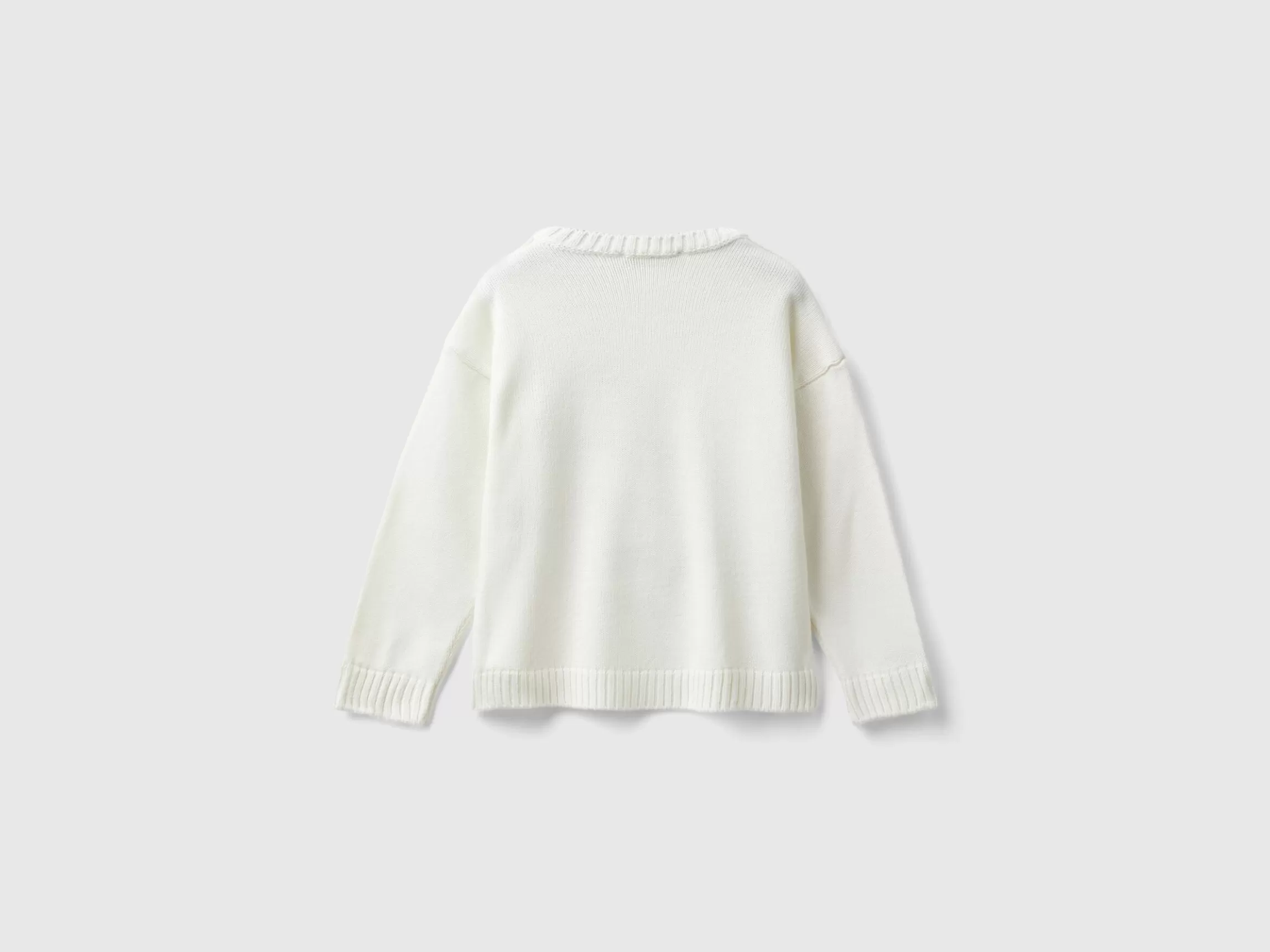 United Colors of Benetton Sweater with cat inlay