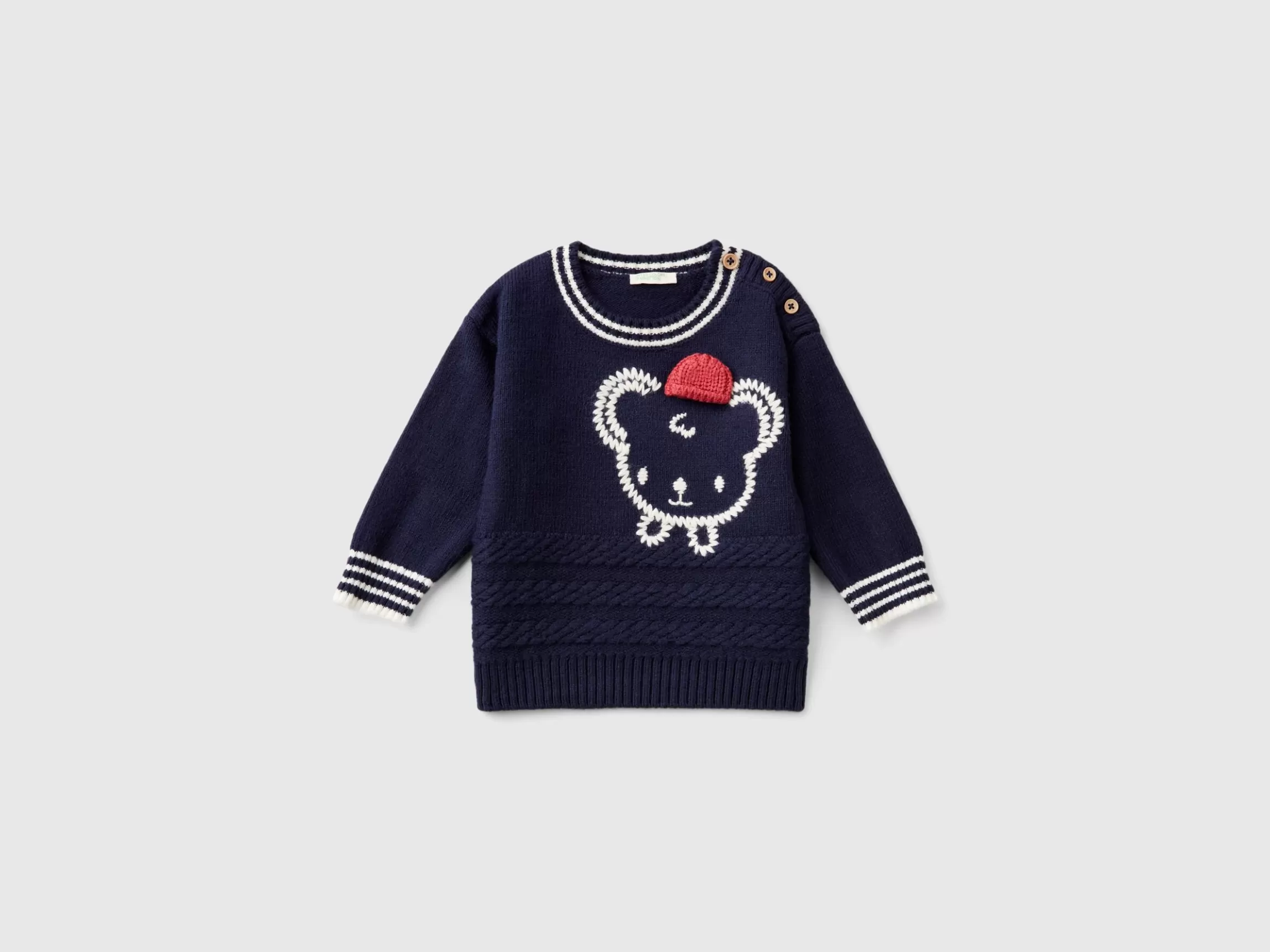 United Colors of Benetton Sweater with embroidery and applique