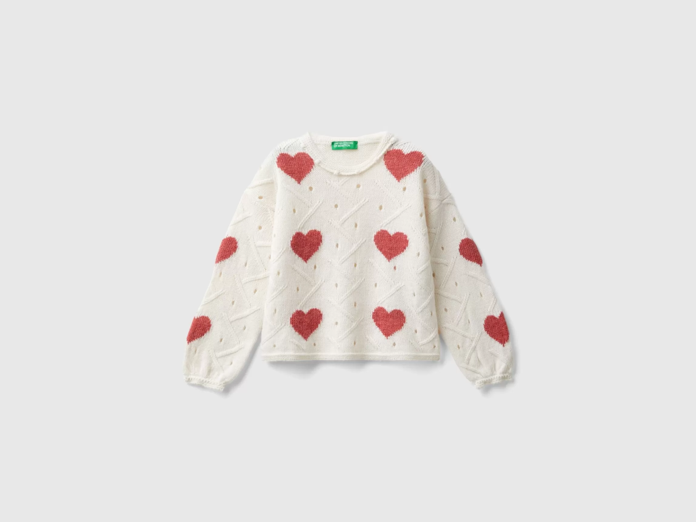 United Colors of Benetton Sweater with heart inlay
