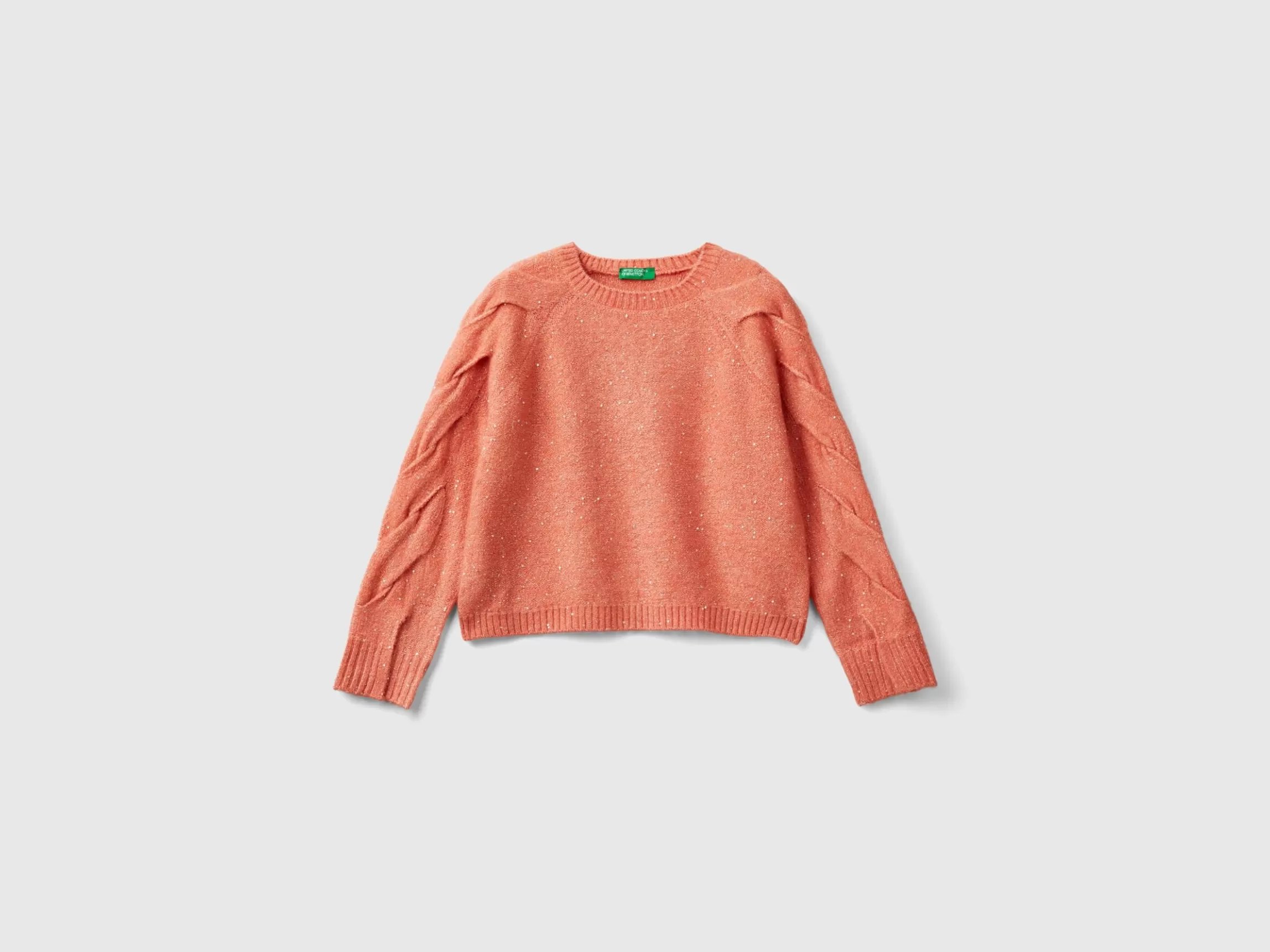 United Colors of Benetton Sweater with recycled fabric and sequins