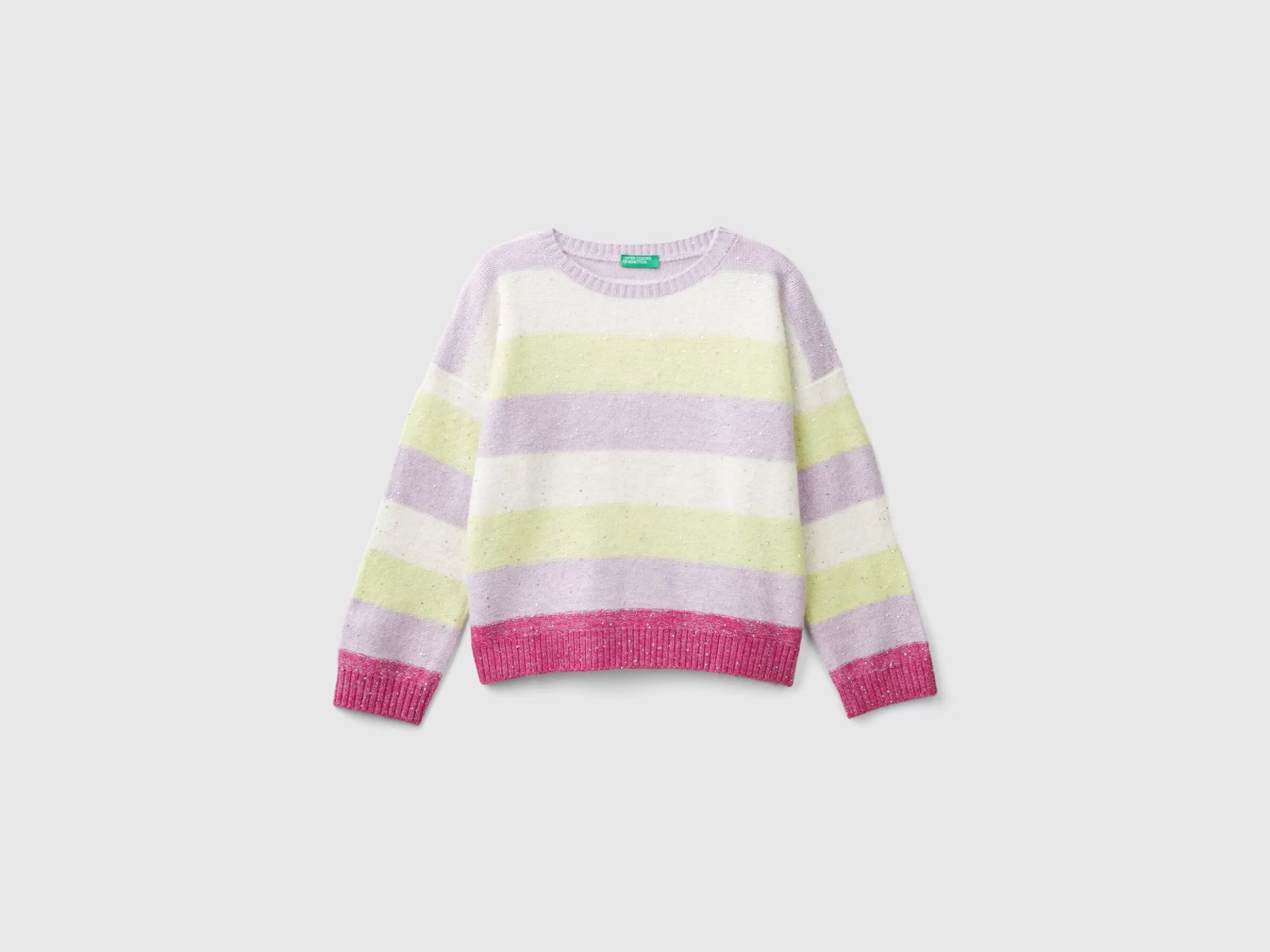 United Colors of Benetton Sweater with recycled fabric and sequins
