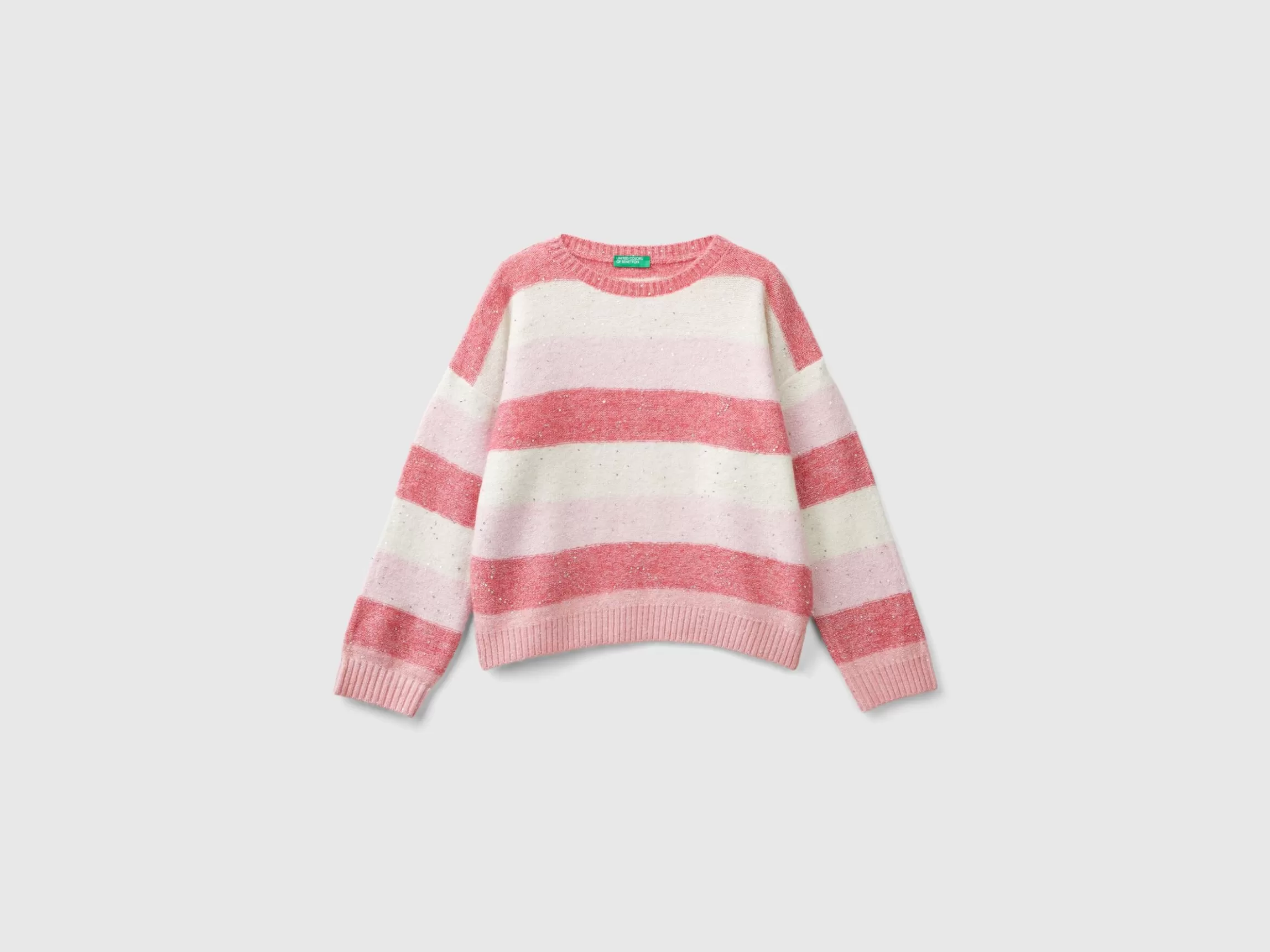 United Colors of Benetton Sweater with recycled fabric and sequins