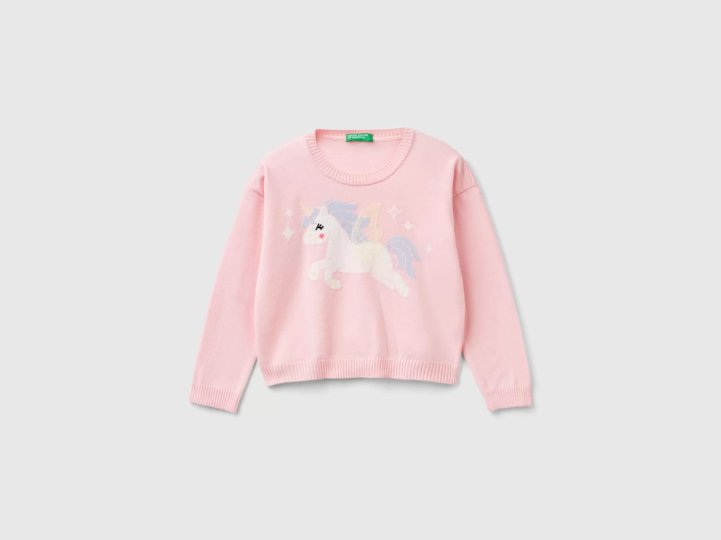 United Colors of Benetton Sweater with unicorn inlay
