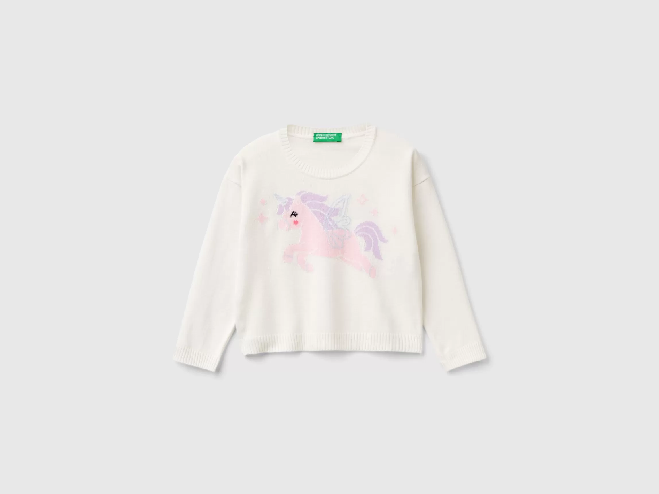 United Colors of Benetton Sweater with unicorn inlay