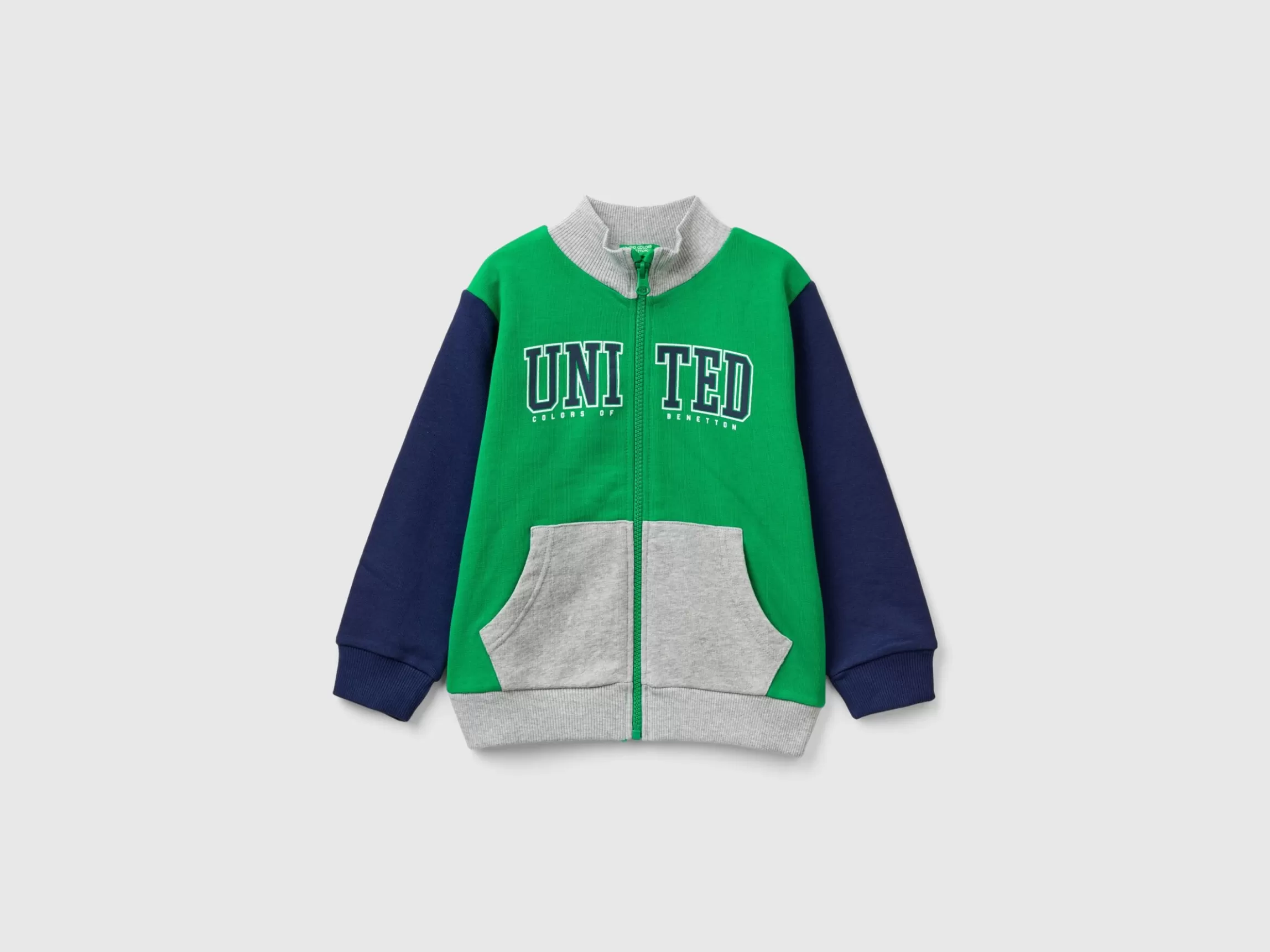 United Colors of Benetton Sweatshirt in organic cotton with zip