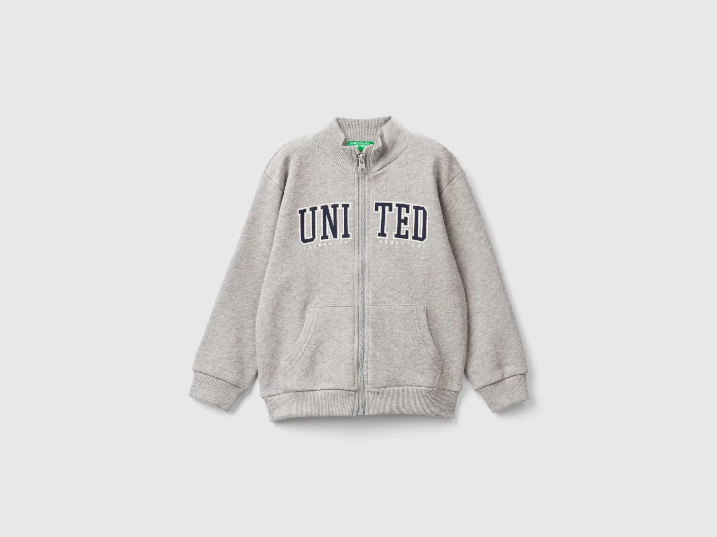 United Colors of Benetton Sweatshirt in organic cotton with zip