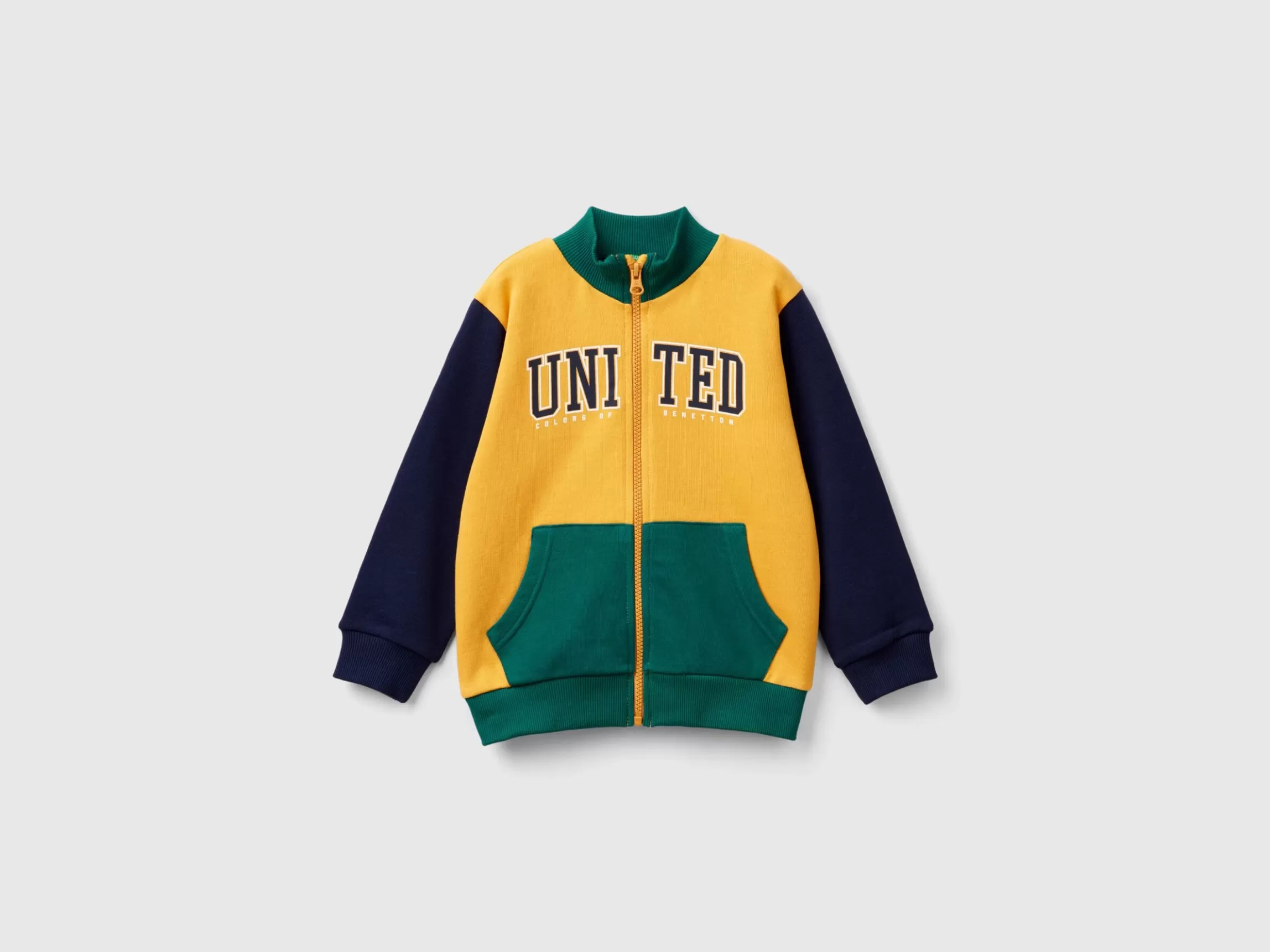 United Colors of Benetton Sweatshirt in organic cotton with zip