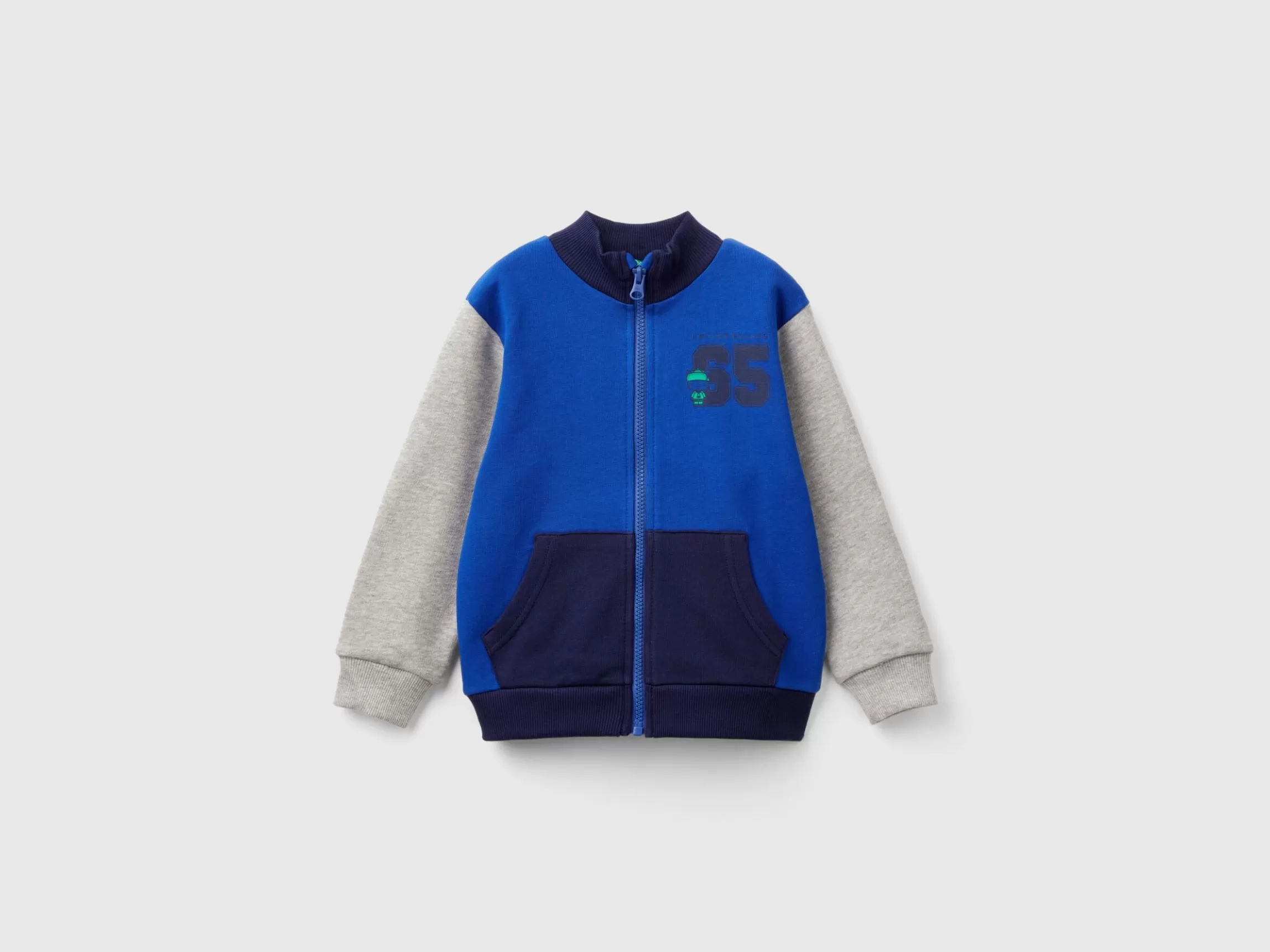 United Colors of Benetton Sweatshirt in organic cotton with zip
