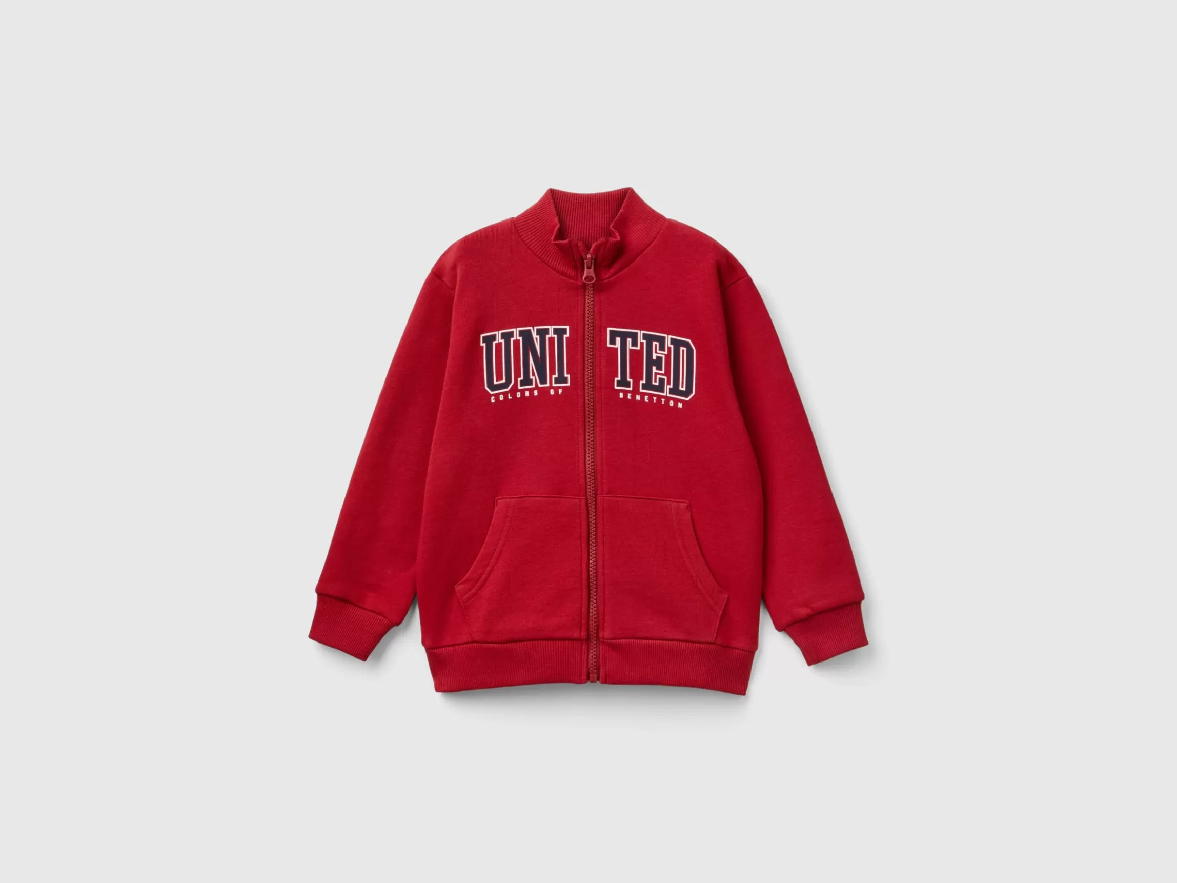 United Colors of Benetton Sweatshirt in organic cotton with zip