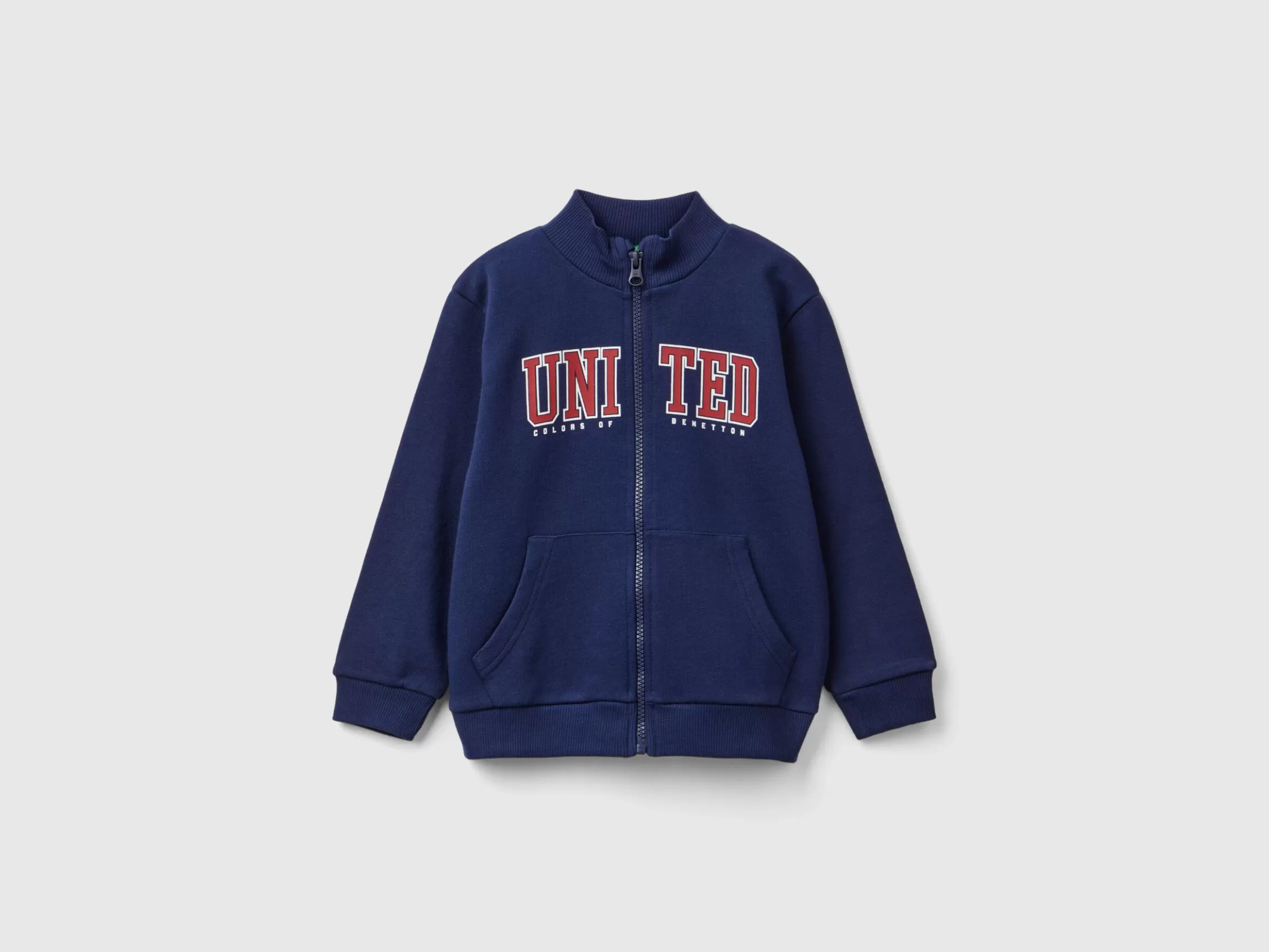 United Colors of Benetton Sweatshirt in organic cotton with zip
