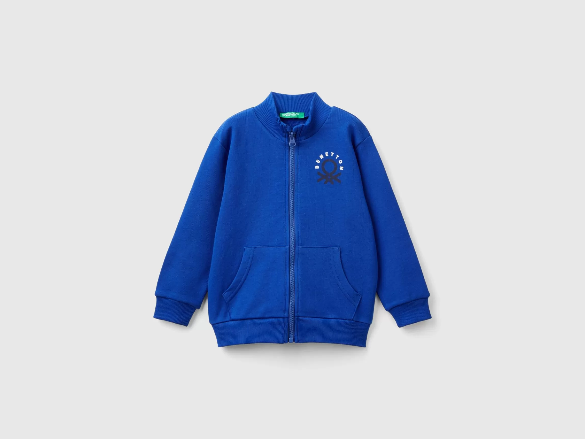 United Colors of Benetton Sweatshirt in organic cotton with zip