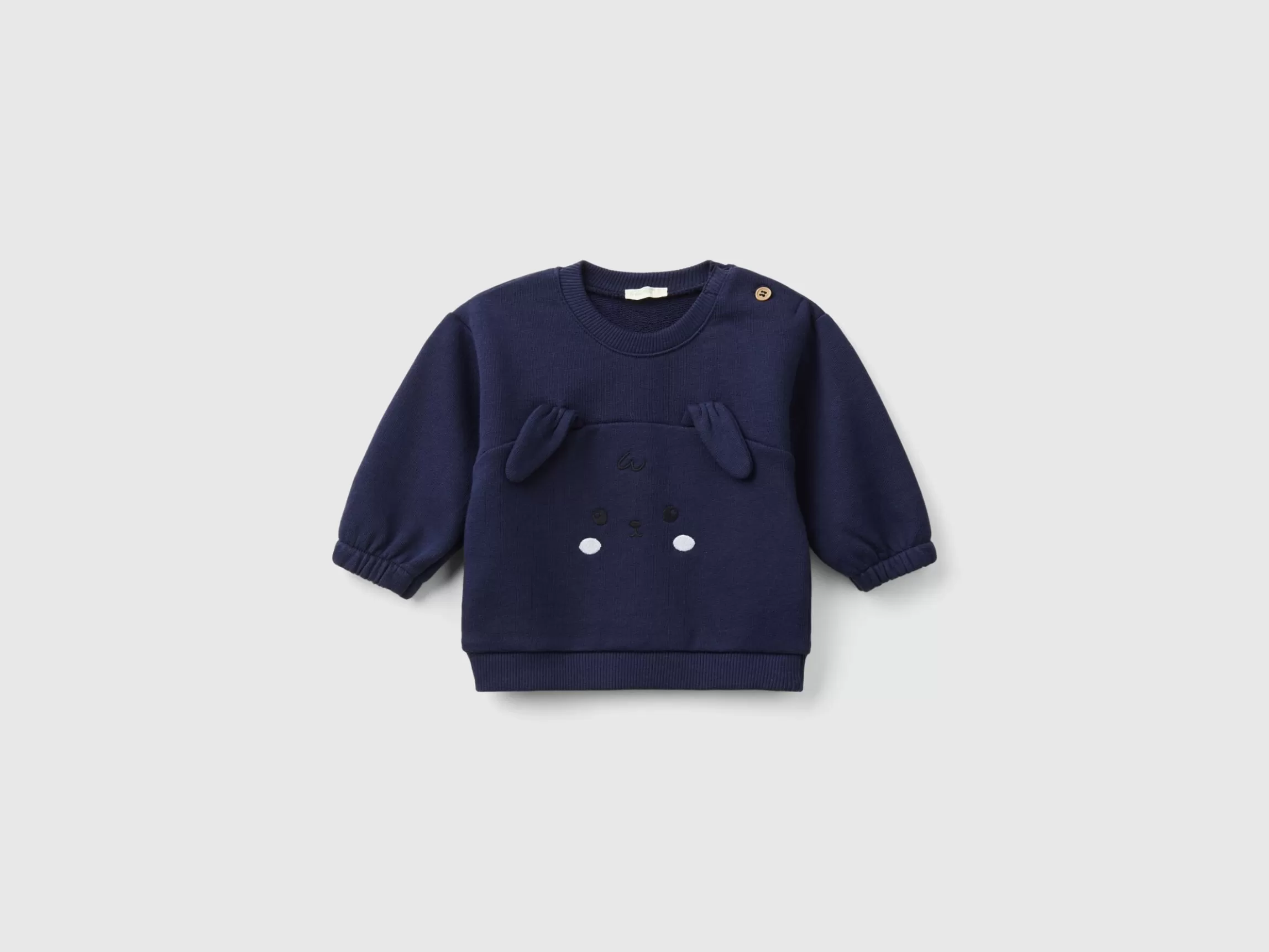 United Colors of Benetton Sweatshirt with embroidery and patches in organic cotton