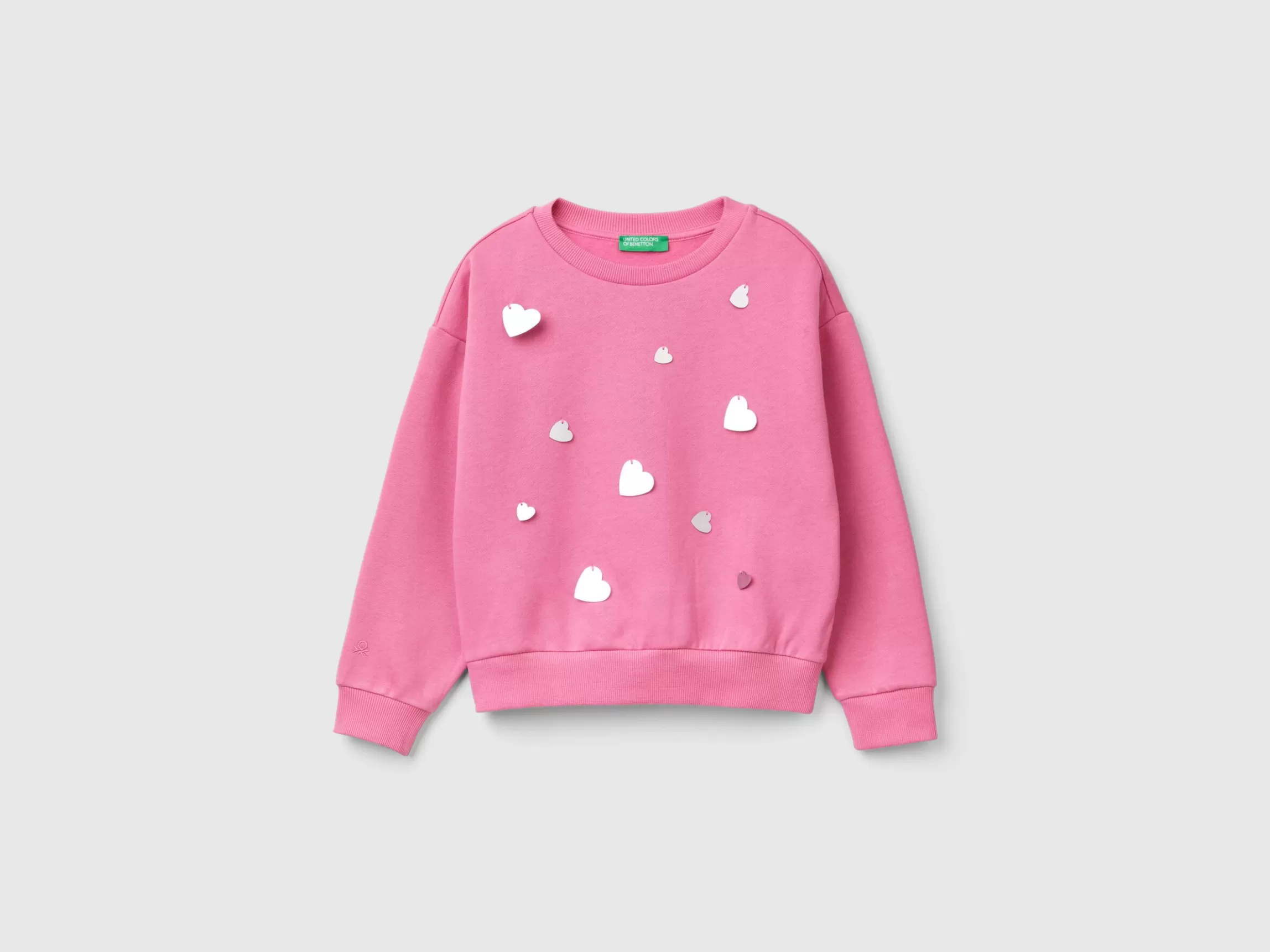 United Colors of Benetton Sweatshirt with heart sequins