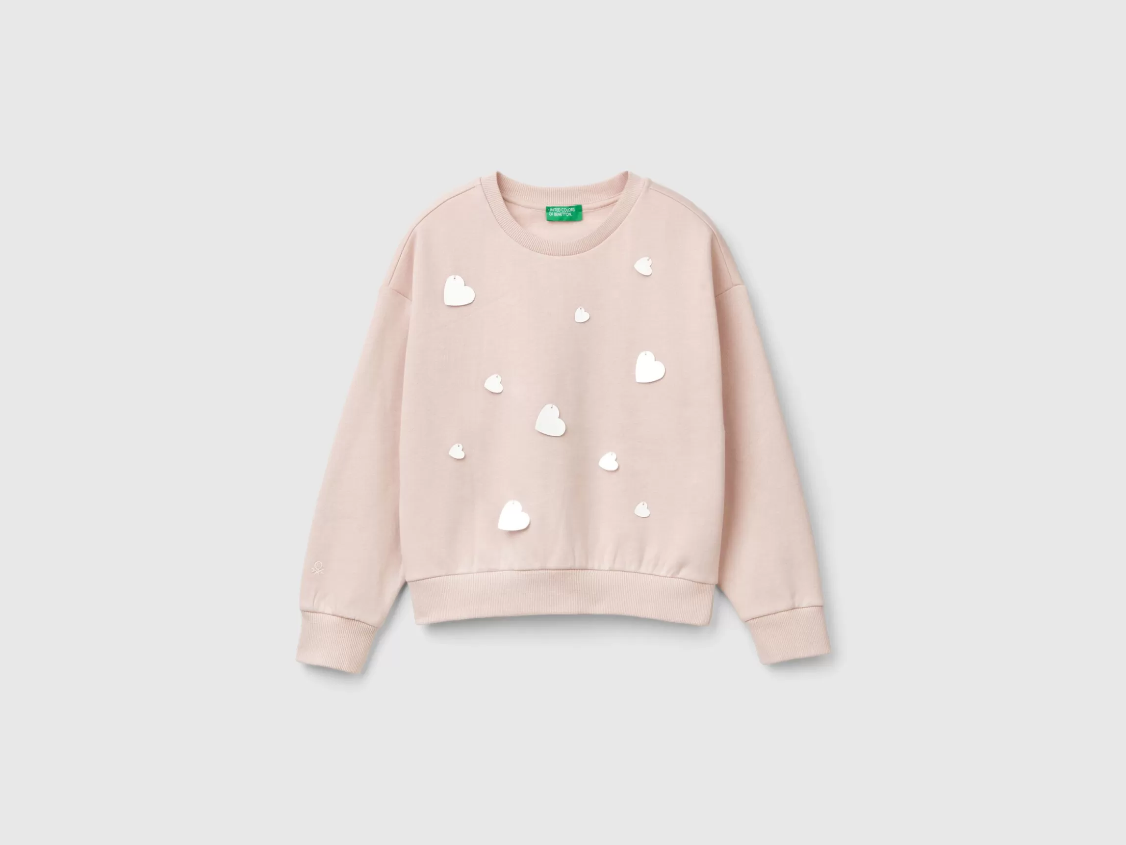United Colors of Benetton Sweatshirt with heart sequins