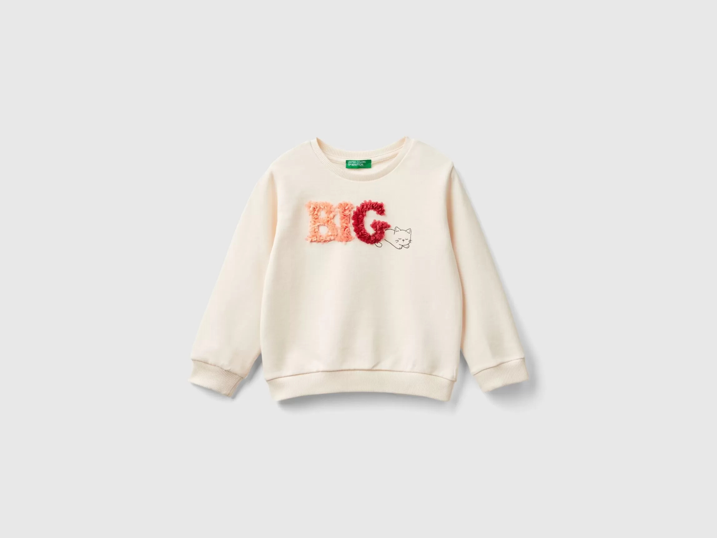 United Colors of Benetton Sweatshirt with petal look applique