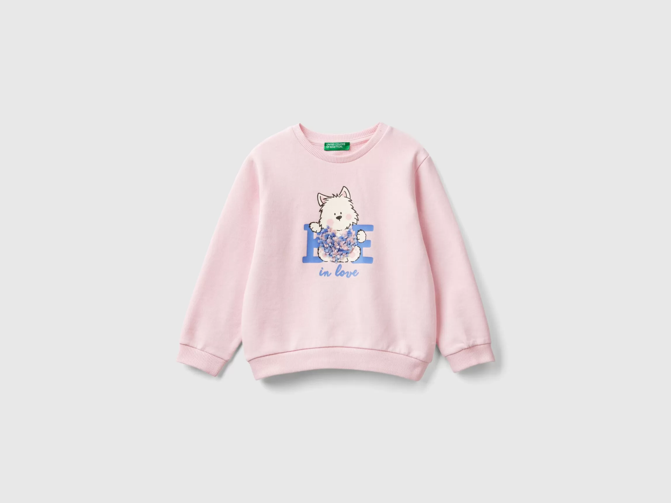 United Colors of Benetton Sweatshirt with petal look applique