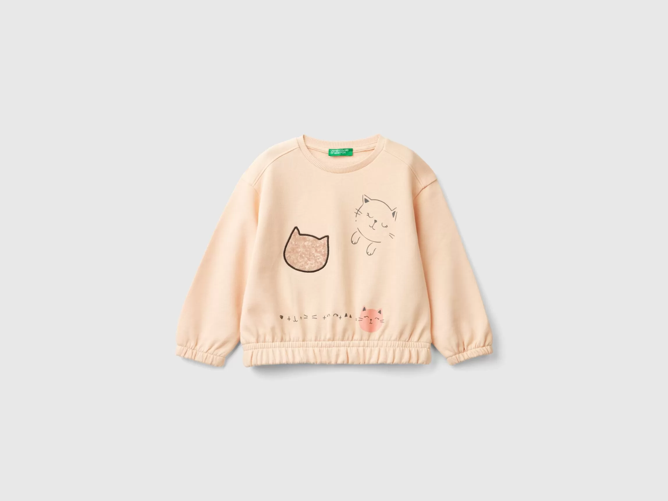 United Colors of Benetton Sweatshirt with print and sequins
