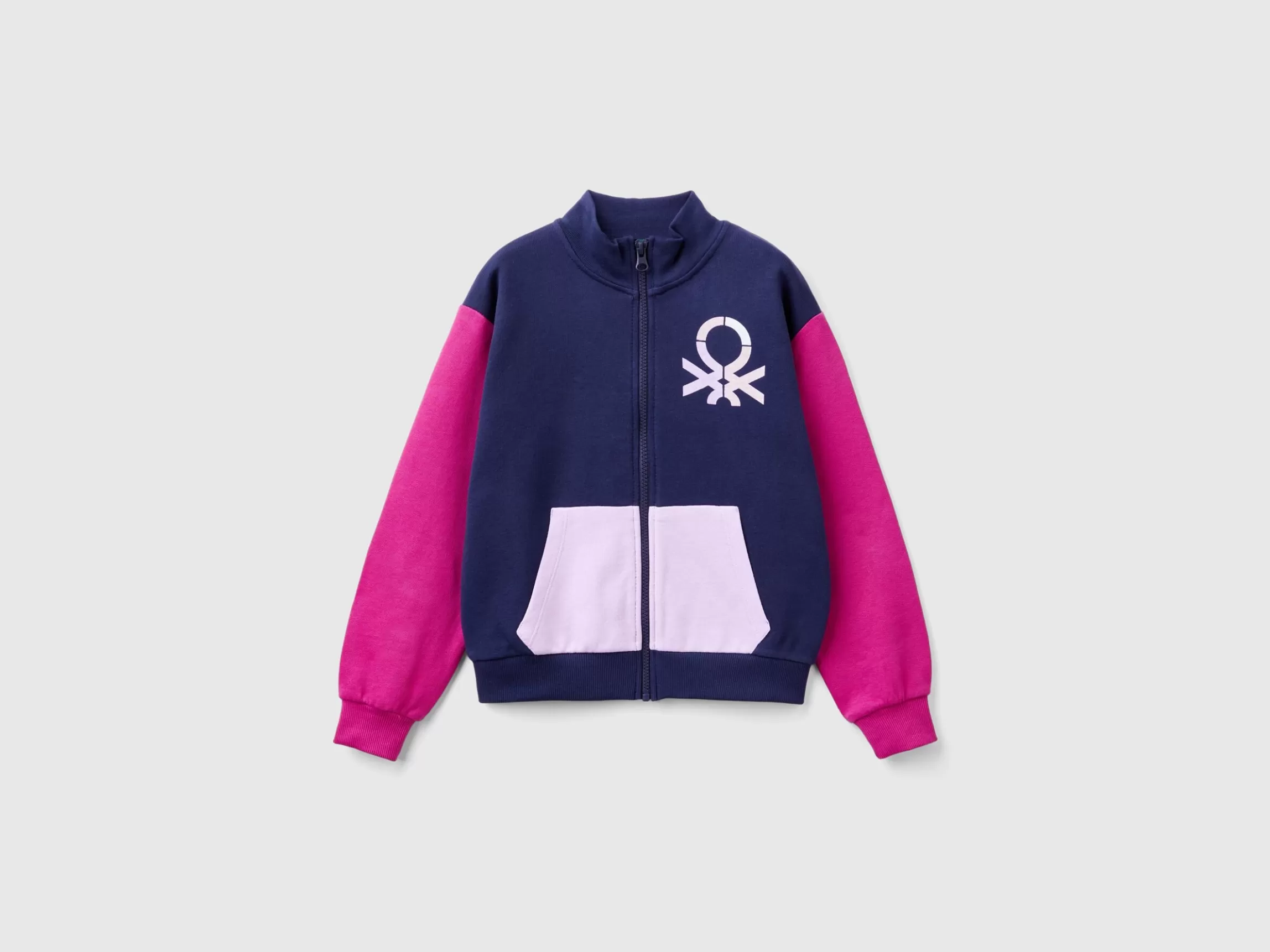 United Colors of Benetton Sweatshirt with zip and collar