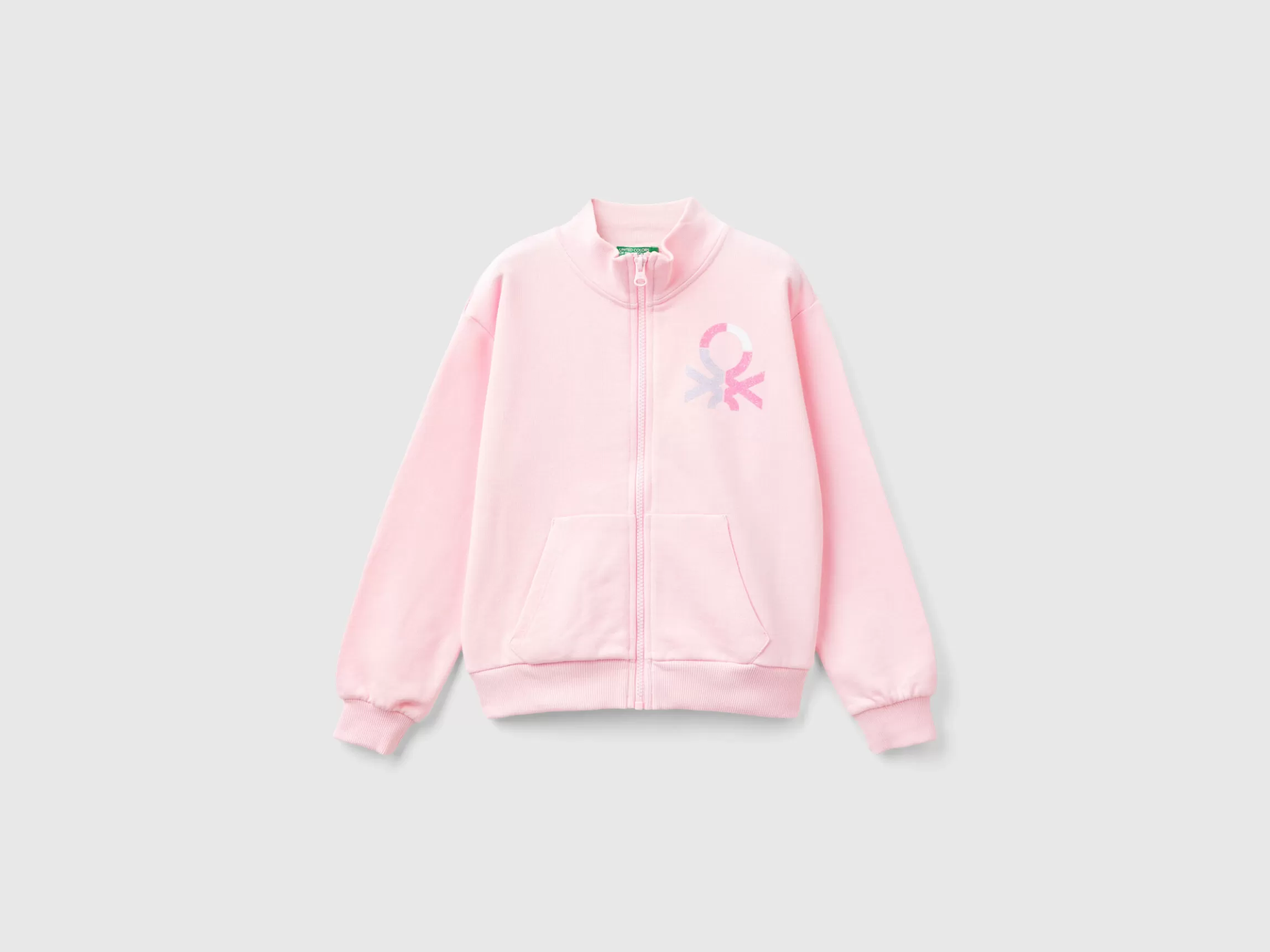 United Colors of Benetton Sweatshirt with zip and collar